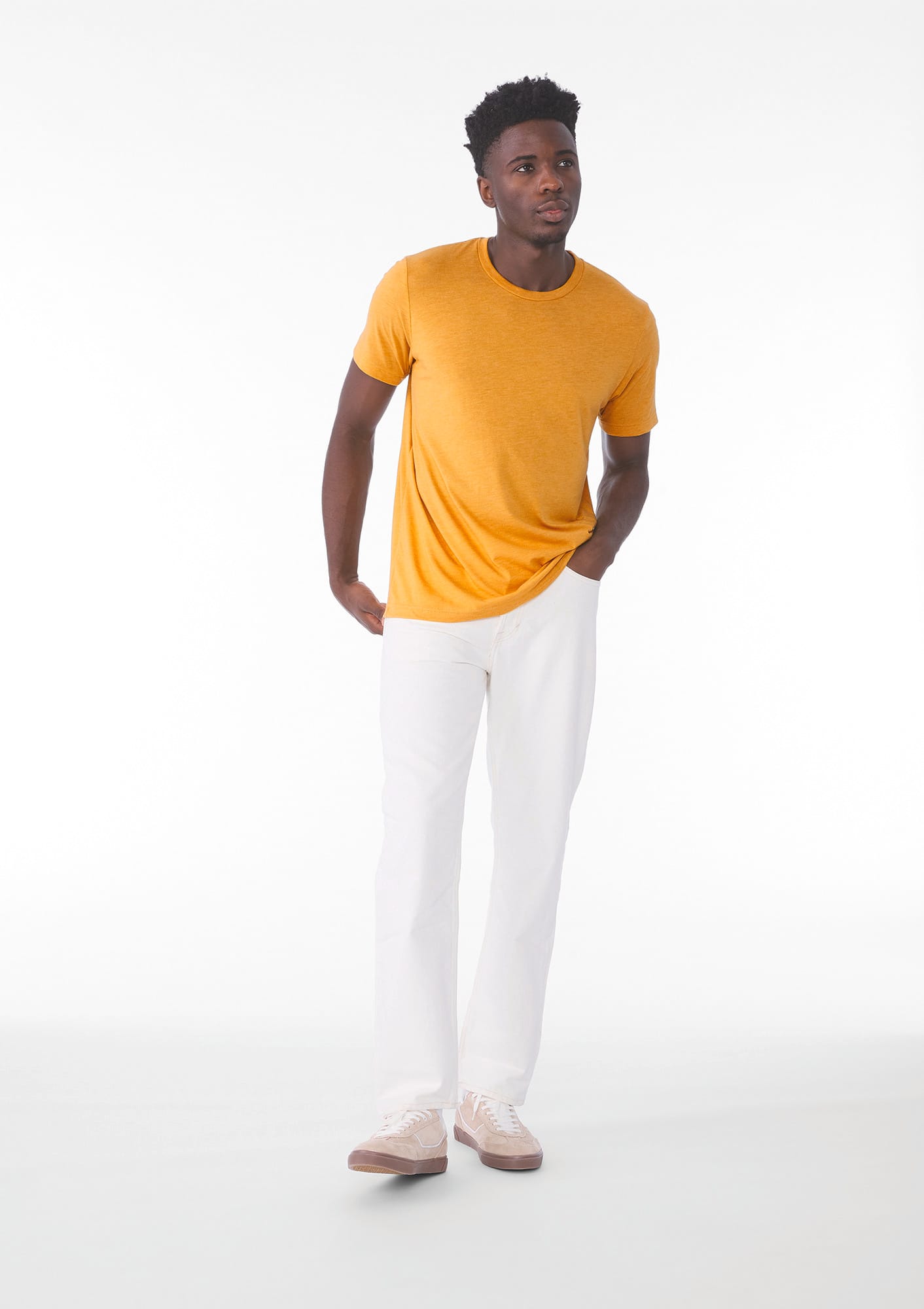 T-shirt Triblend unissexo decote redondo