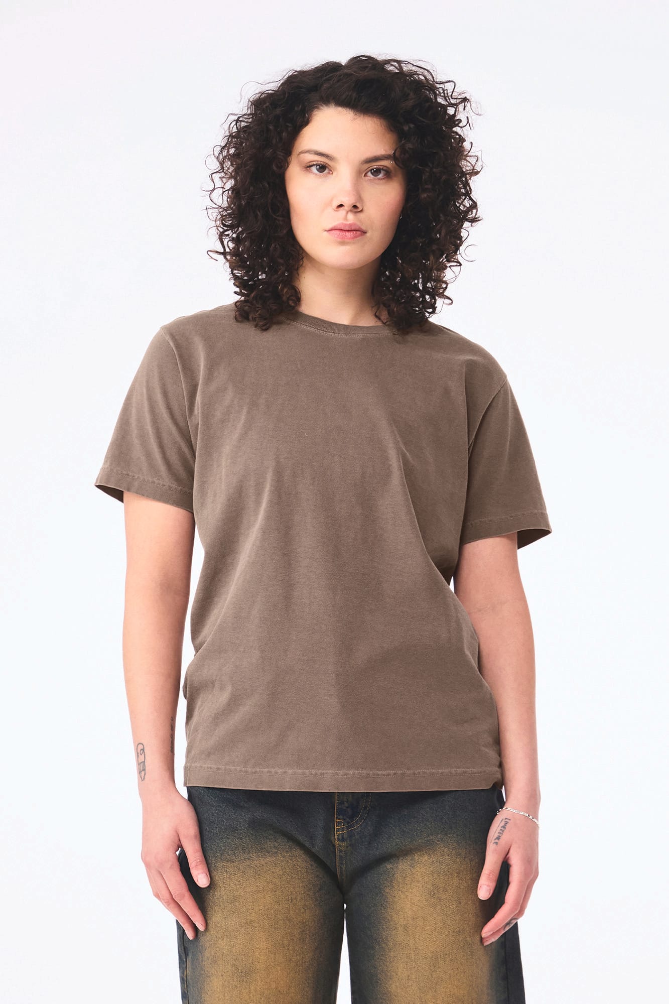 T-shirt délavé épais unisexe - Image 48