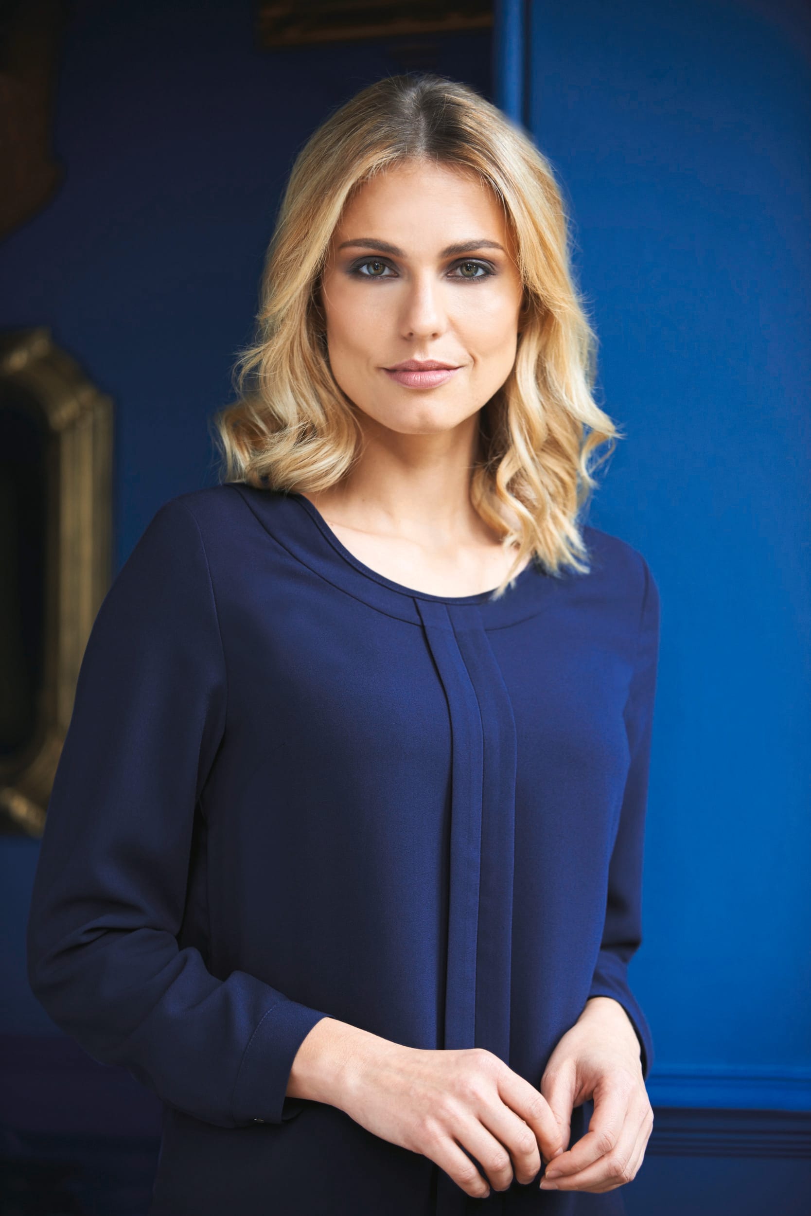 Blusa em crepe da China Roma