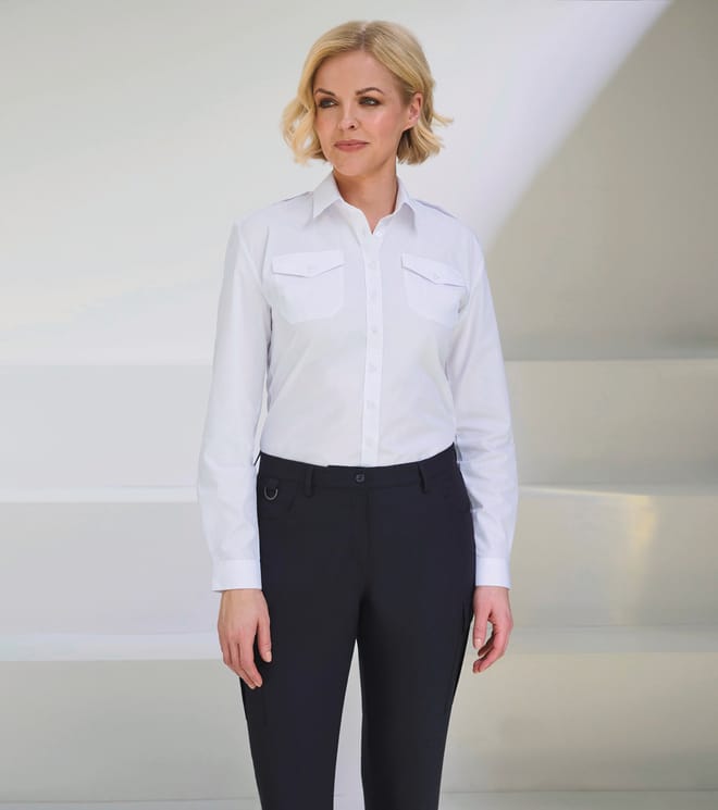Ladies' long sleeve pilot shirt