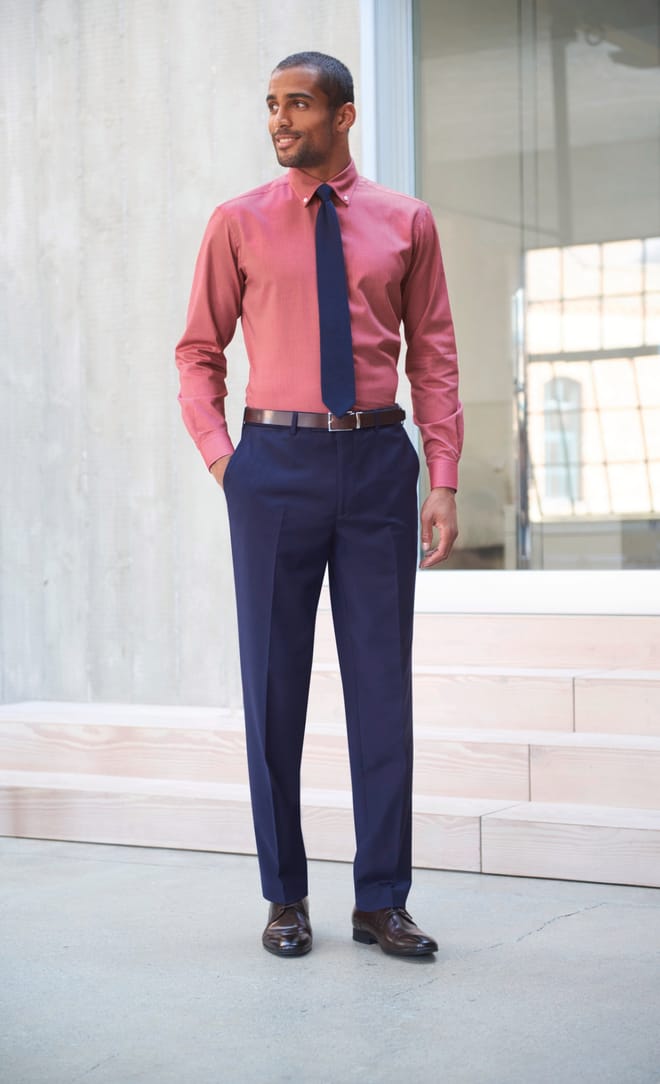 Flat front pantalon AVALINO