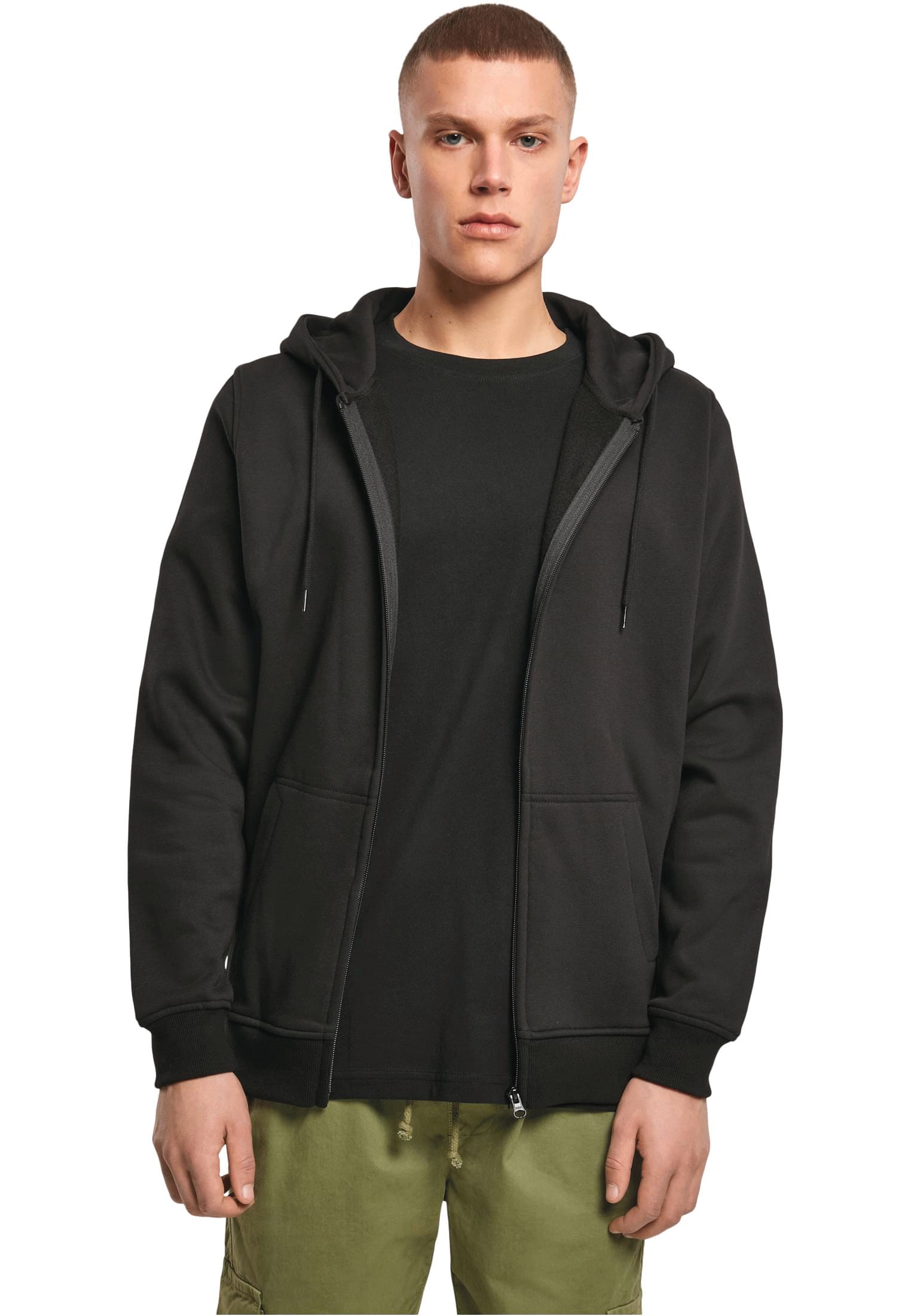 Sudadera con capucha y cremallera de tejido grueso