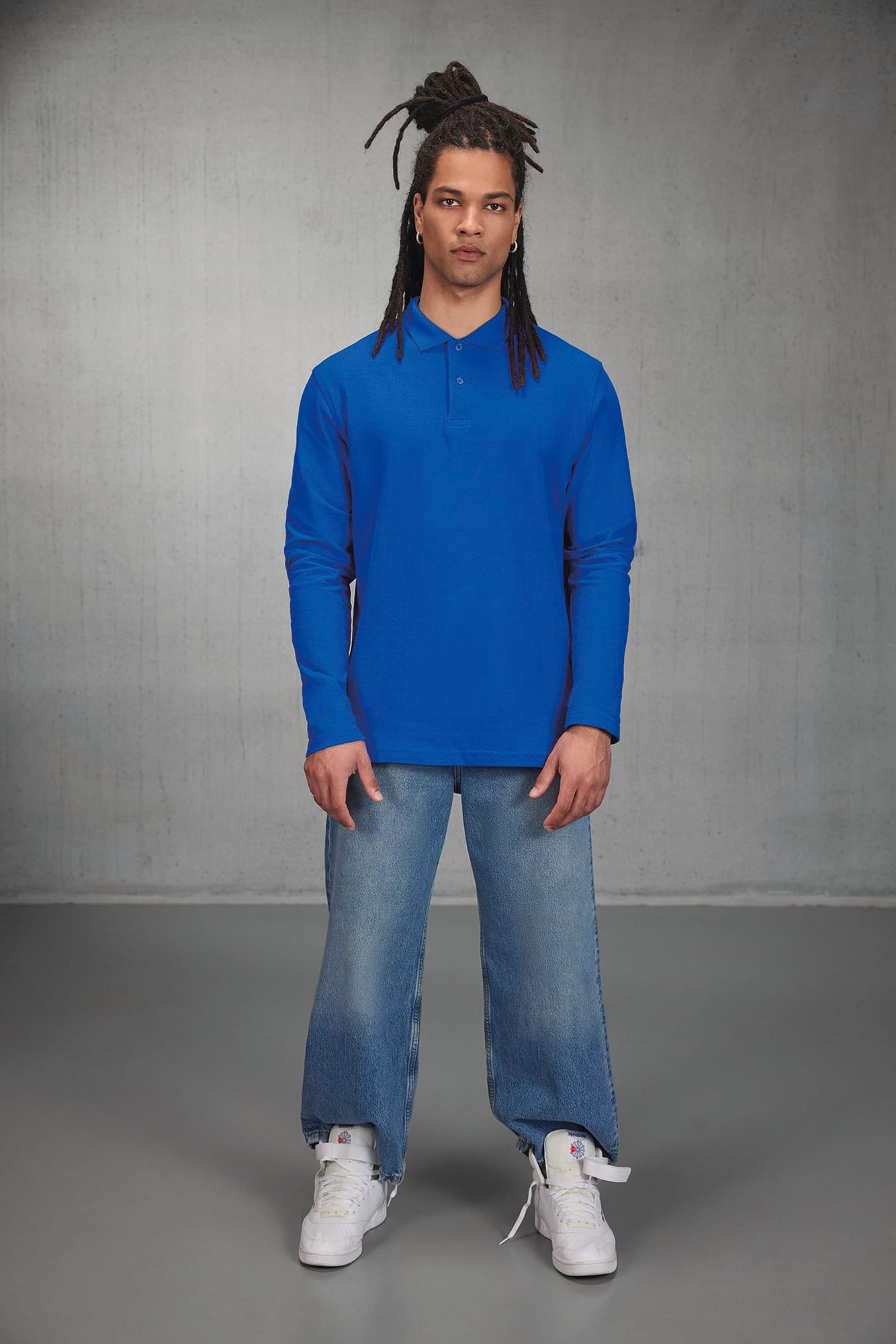 Polo homme ID.001 manches longues - Image 3
