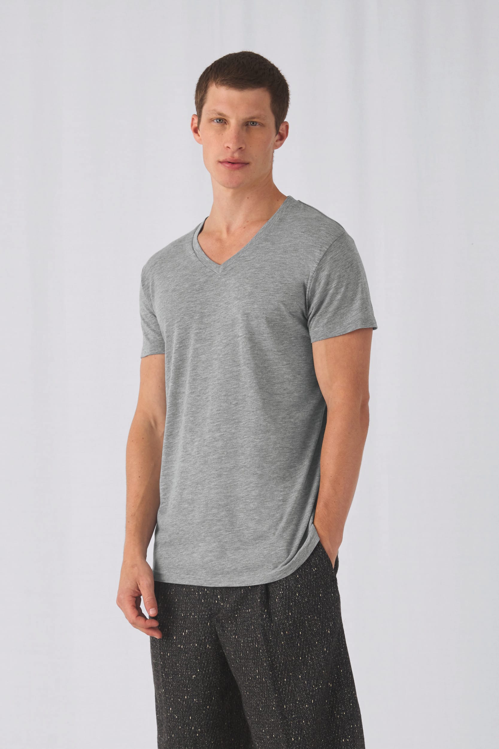 T-shirt Triblend col V Homme - Image 1