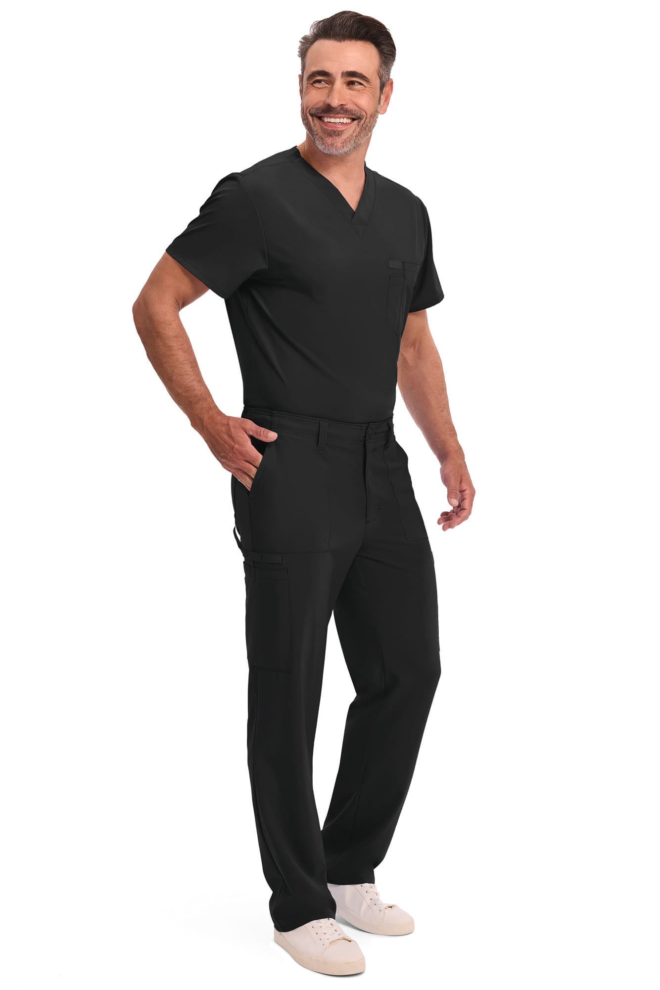 Pantalón con cordón de ajuste y tiro estándar hombre<br/>