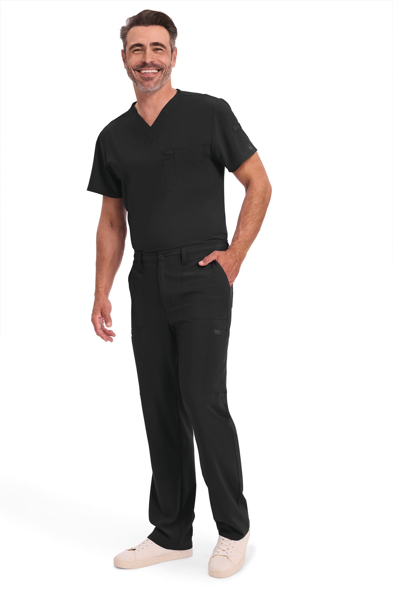 Pantalón con cordón de ajuste y tiro estándar hombre<br/>