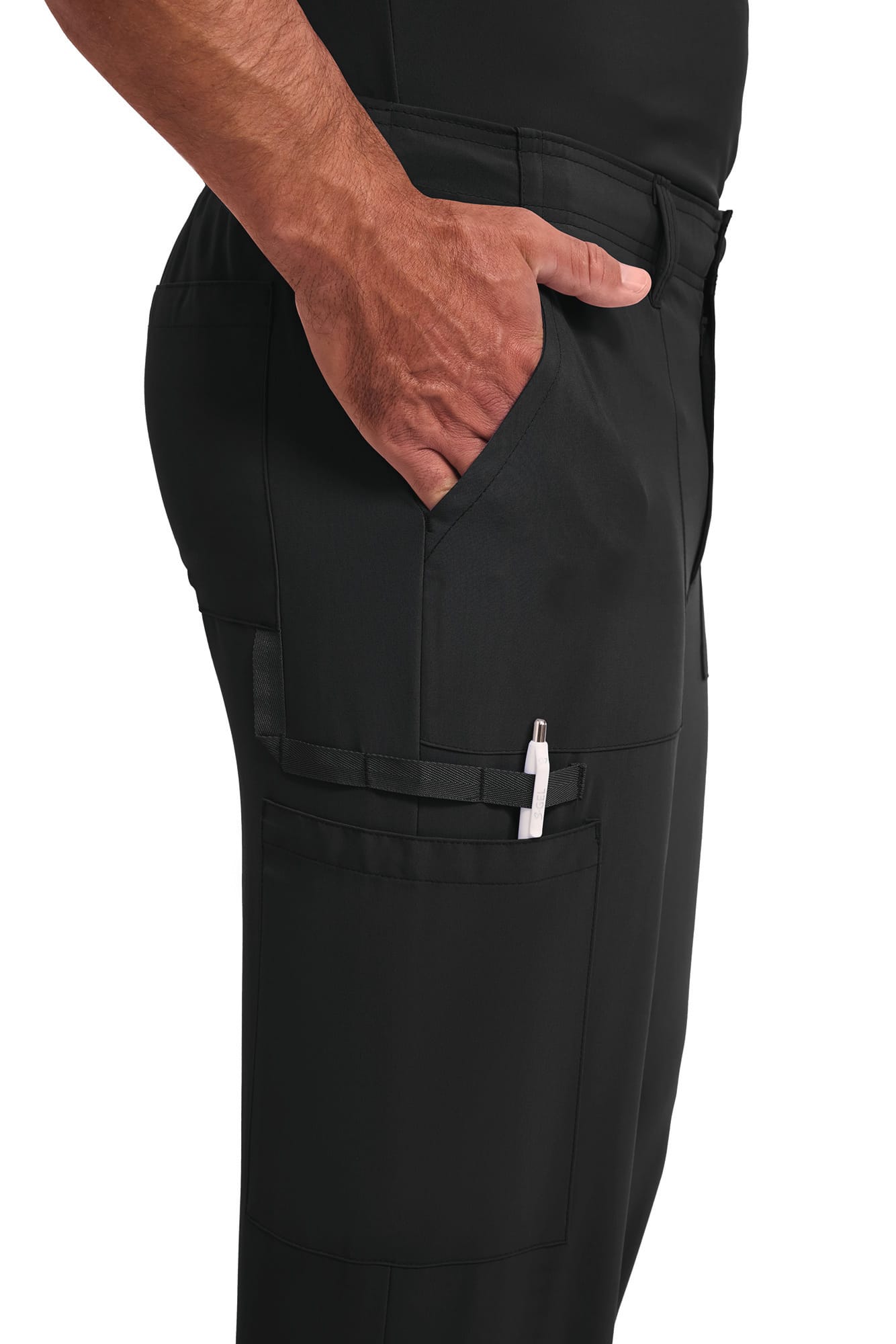 Pantalón con cordón de ajuste y tiro estándar hombre<br/>