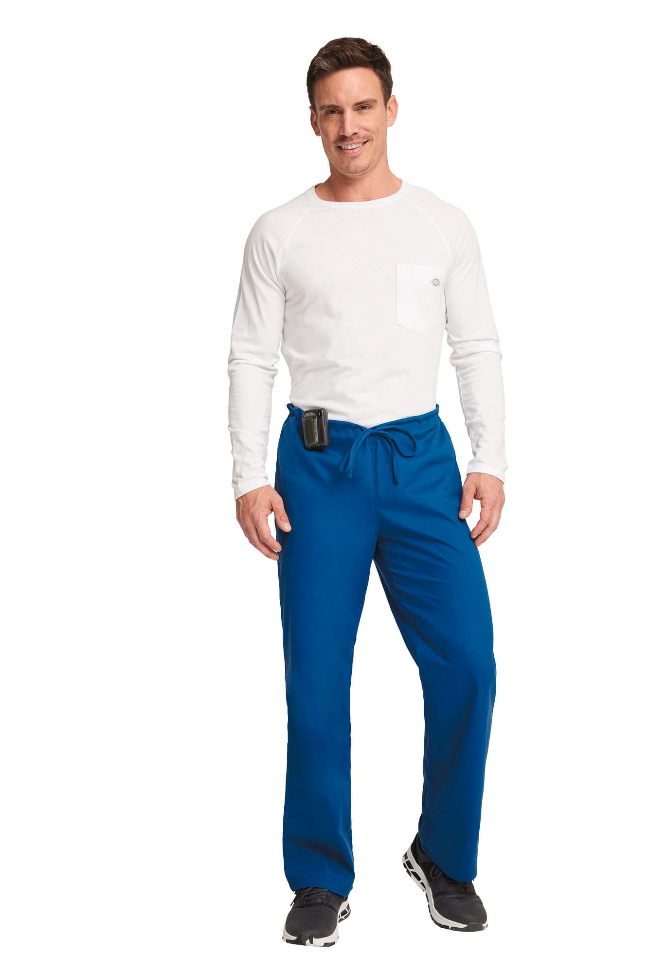 Calças com cintura ajustável com cordão unissexo