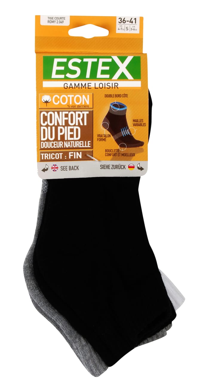 Chaussettes courtes Romy Pack de 3 paires