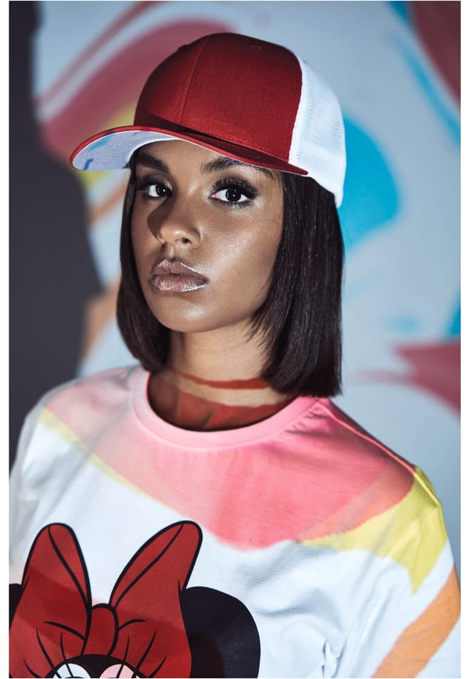 Gorra de rejilla bicolor