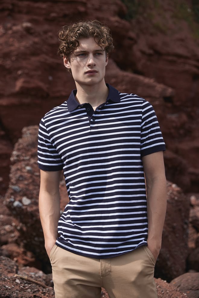 Polo jersey a rayas
