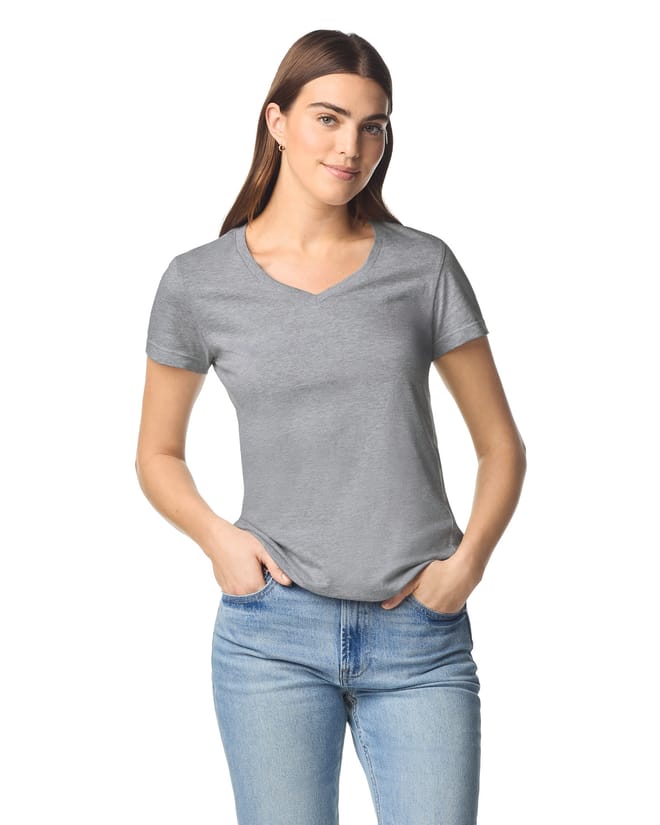 T-shirt femme col v Softstyle