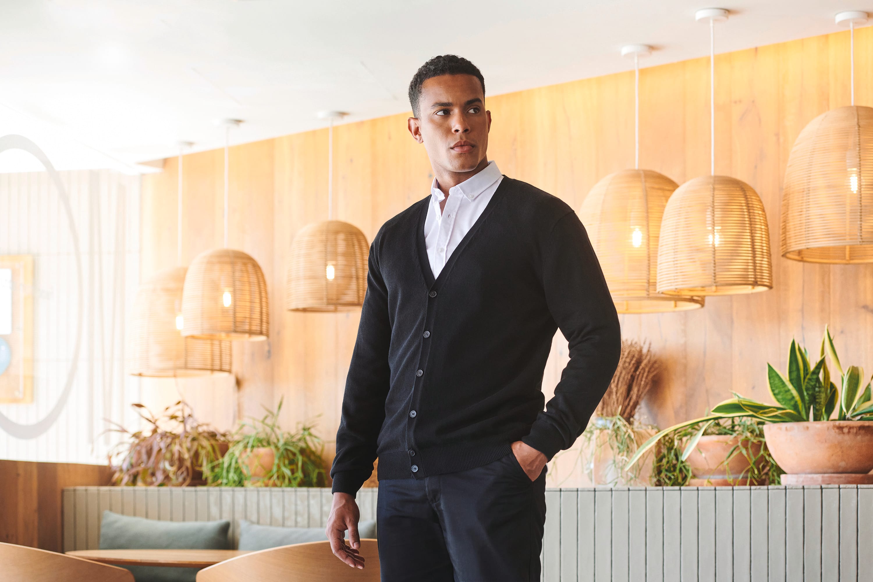 Casaco de malha de homem