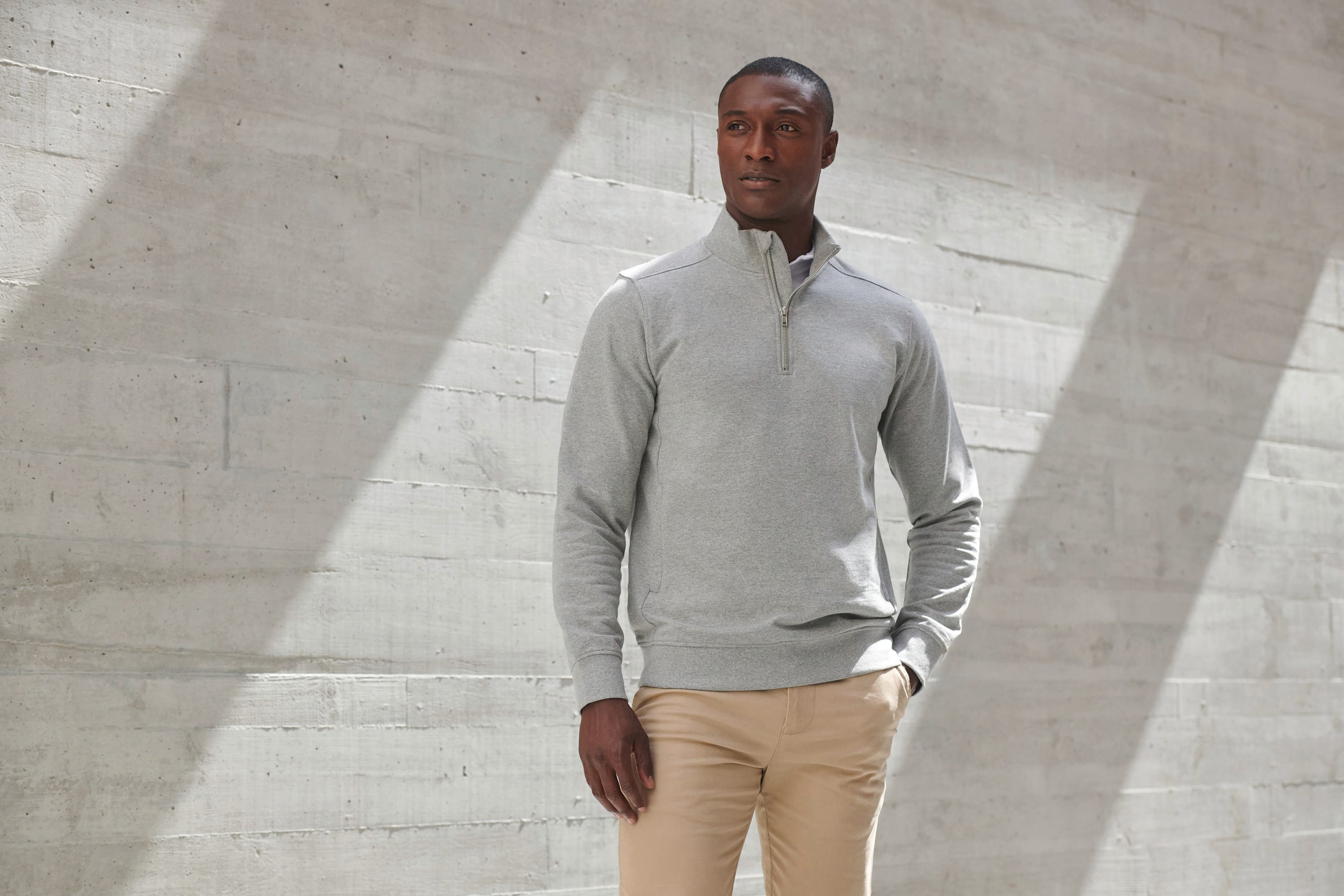 Sweat-shirt col zippé unisexe - Image 2