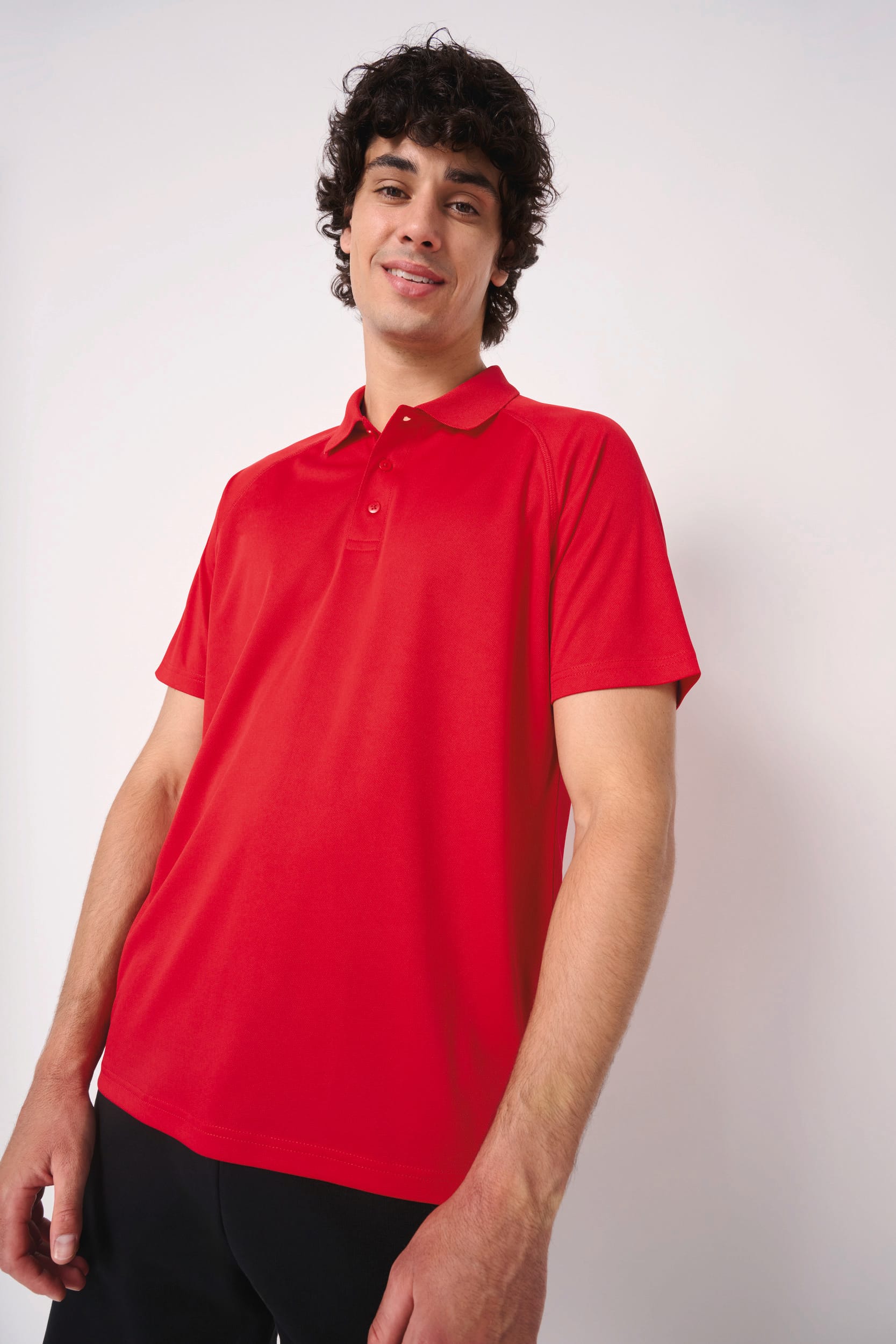 Men's basic polyester polo shirt