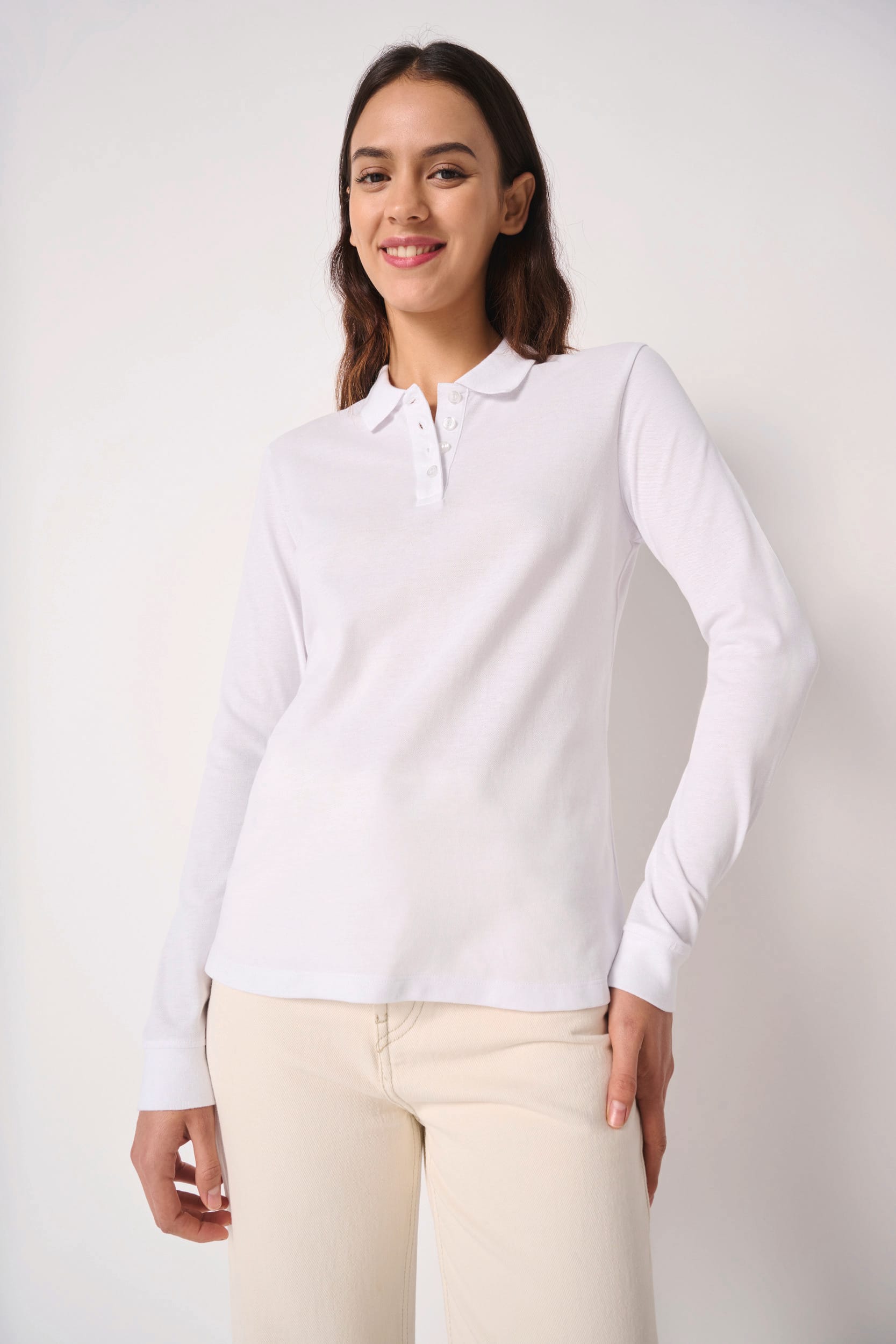 Polo piqué LSL femme - Image 3