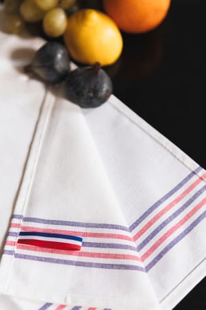 Theedoek met 5 strepen 'Origine France Garantie'