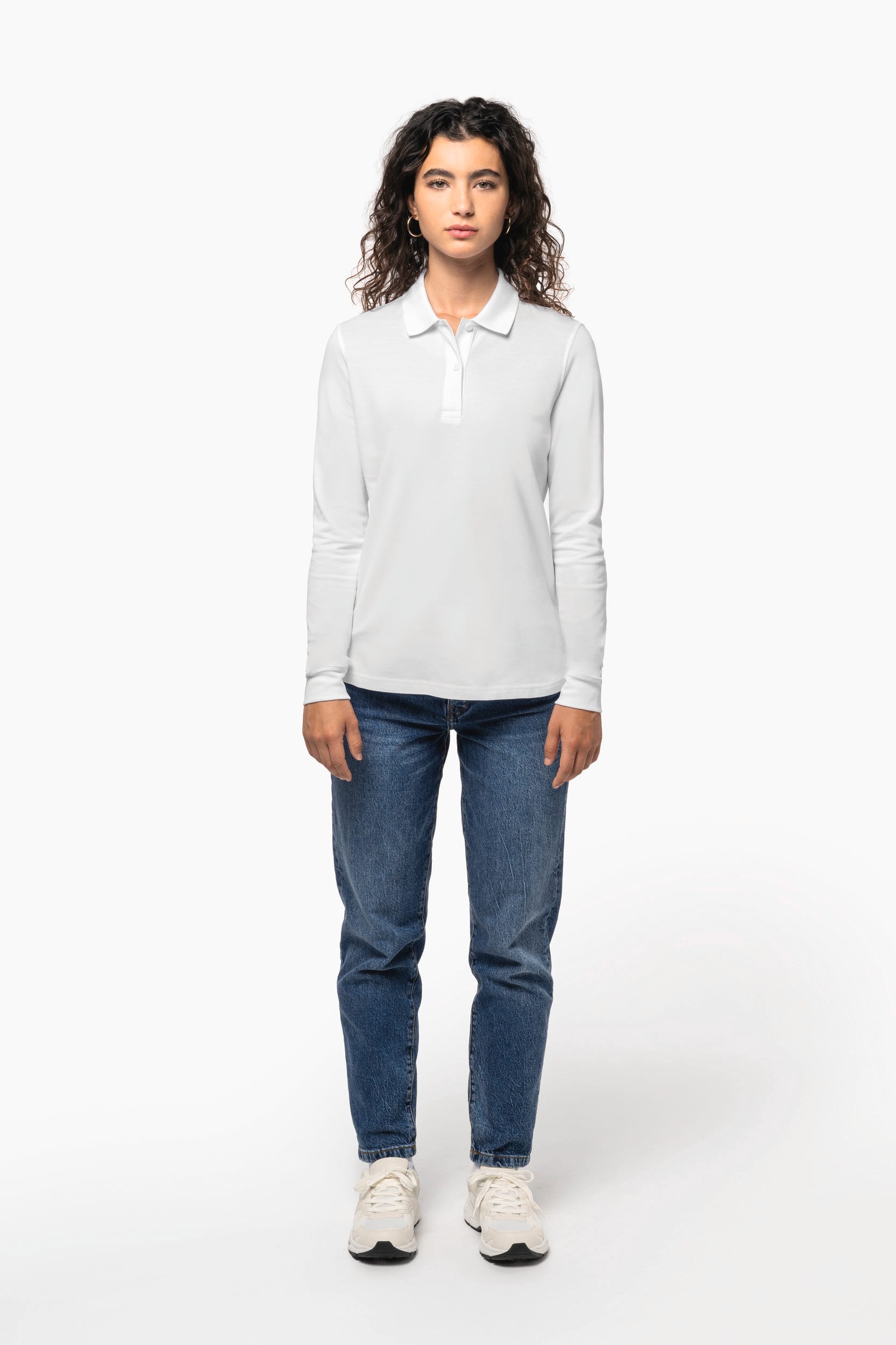 Polo piqué manches longues Bio180 femme - Image 5