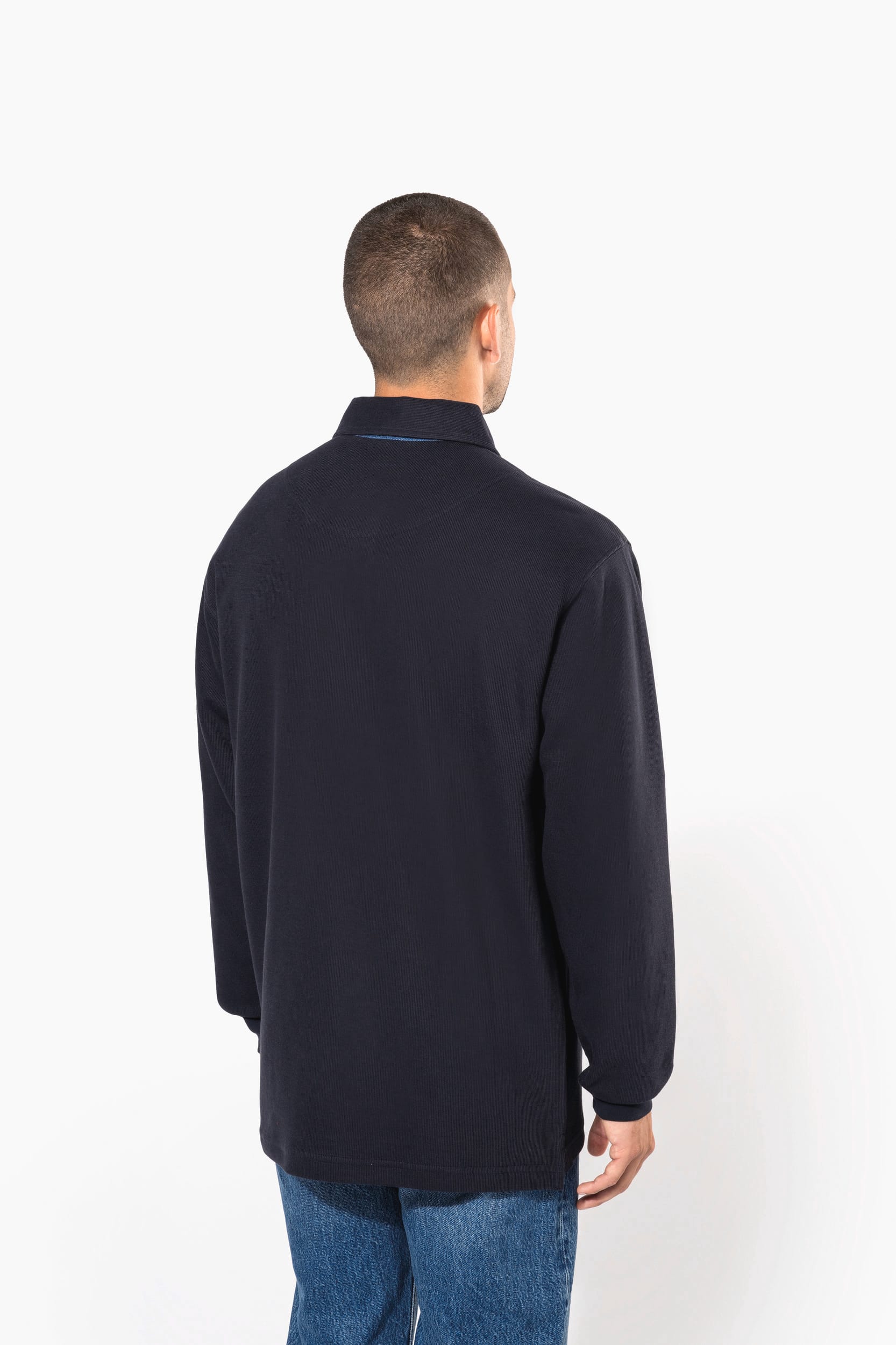 French rib - polo de manga comprida