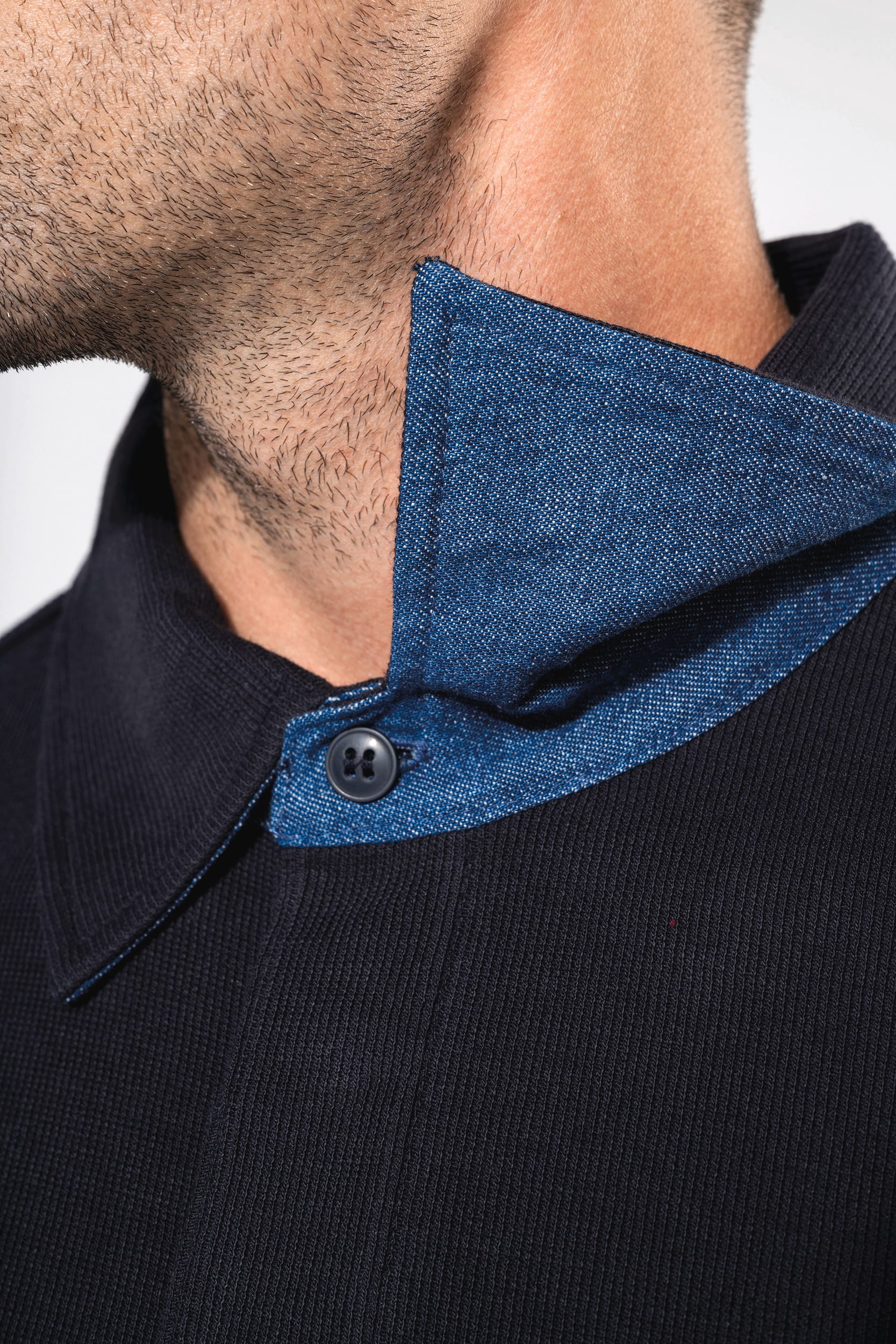 French rib - polo de manga comprida