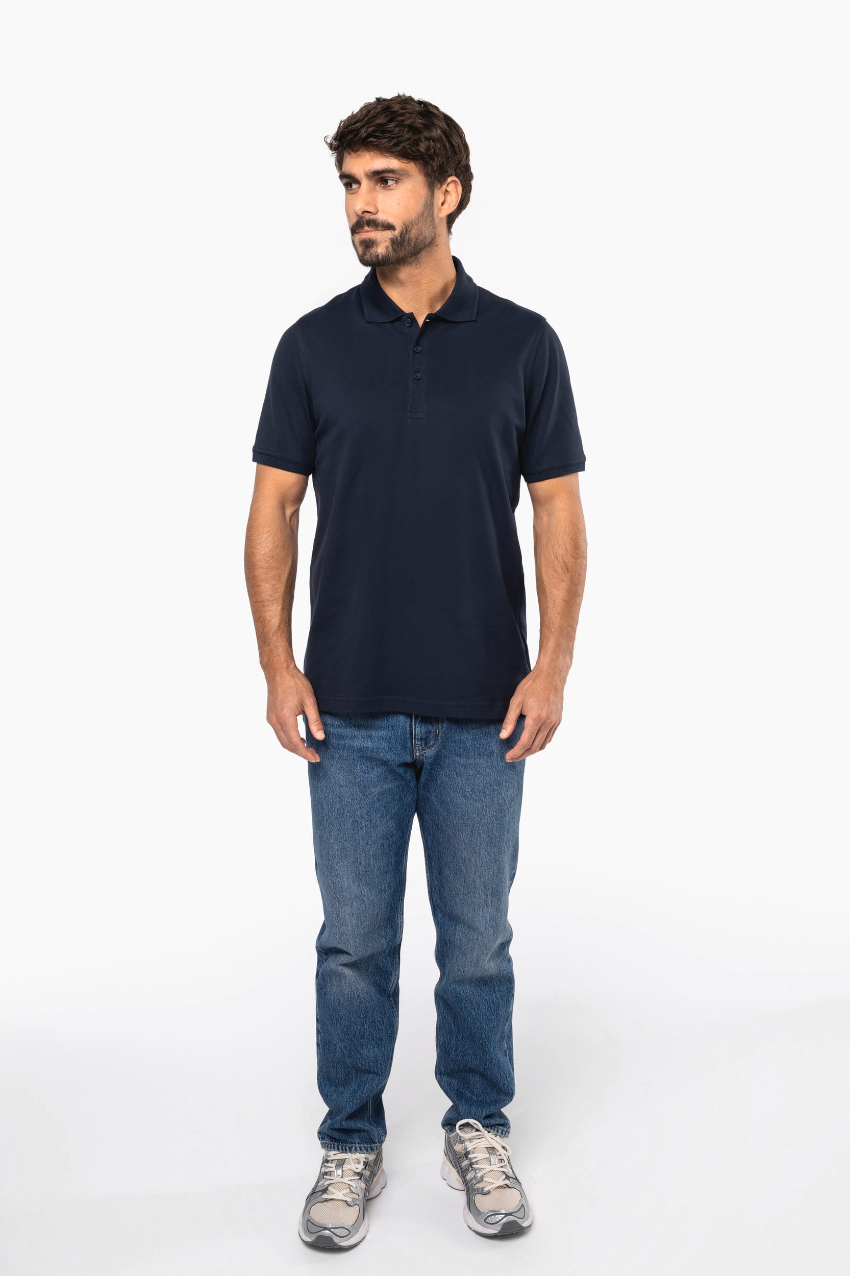 Polo de punto piqué manga corta hombre