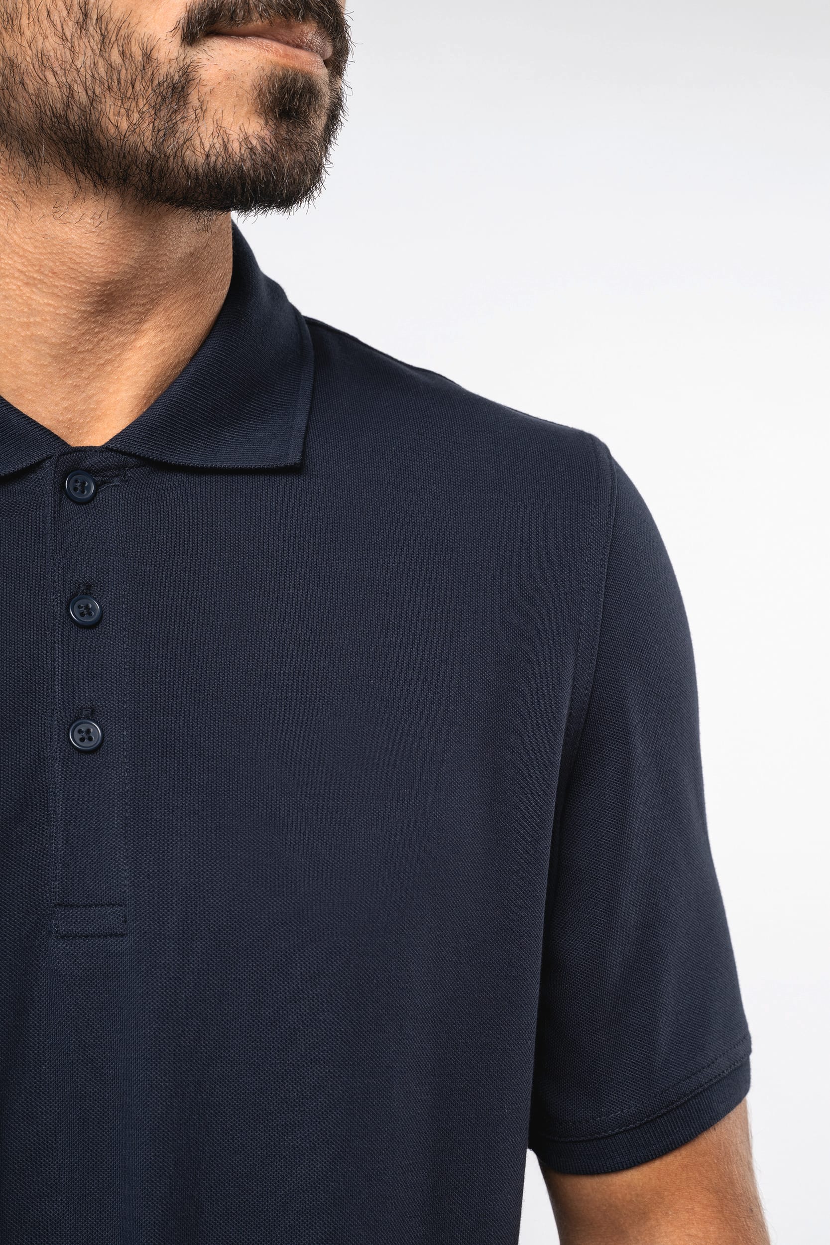 Polo de punto piqué manga corta hombre