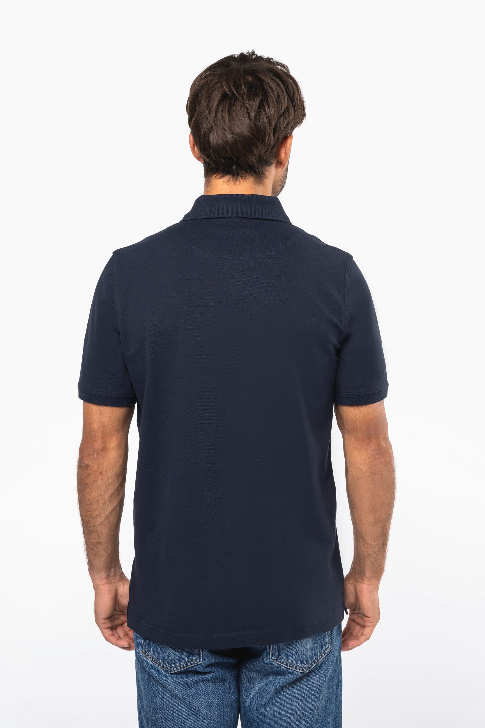 Polo de punto piqué manga corta hombre