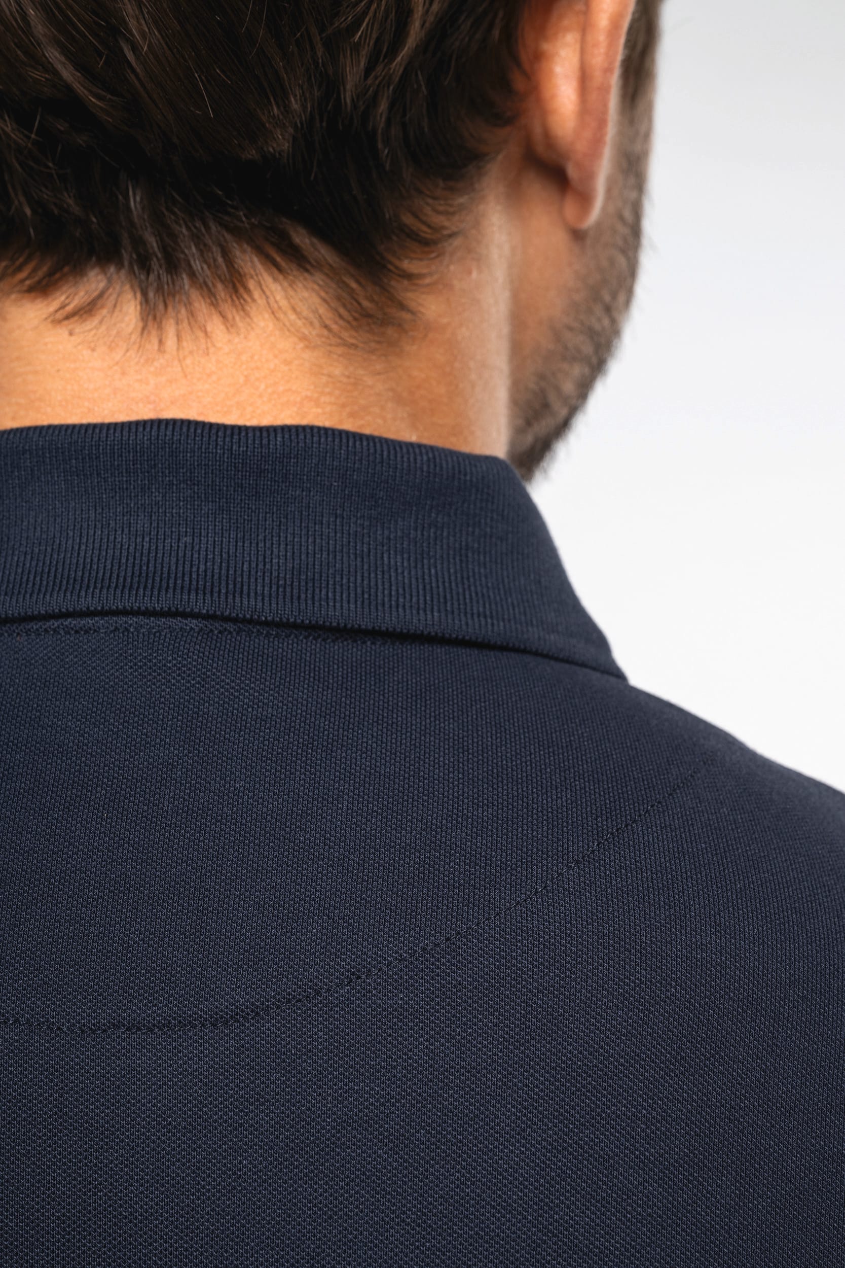 Polo de punto piqué manga corta hombre