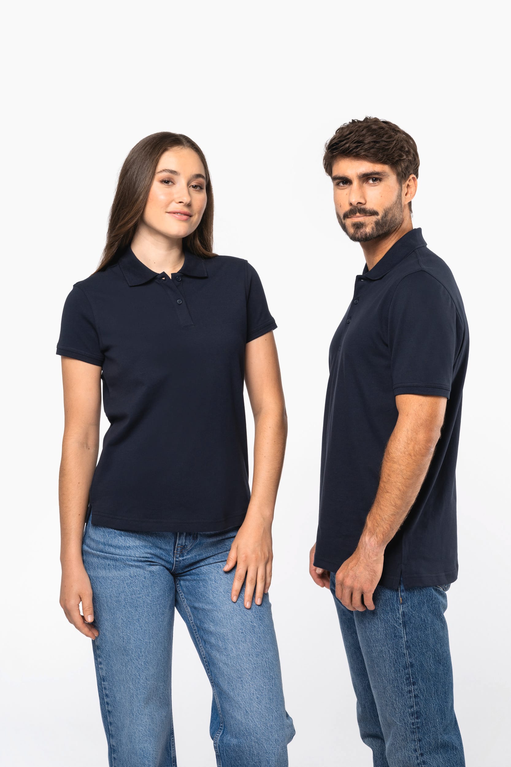 Polo de punto piqué manga corta hombre