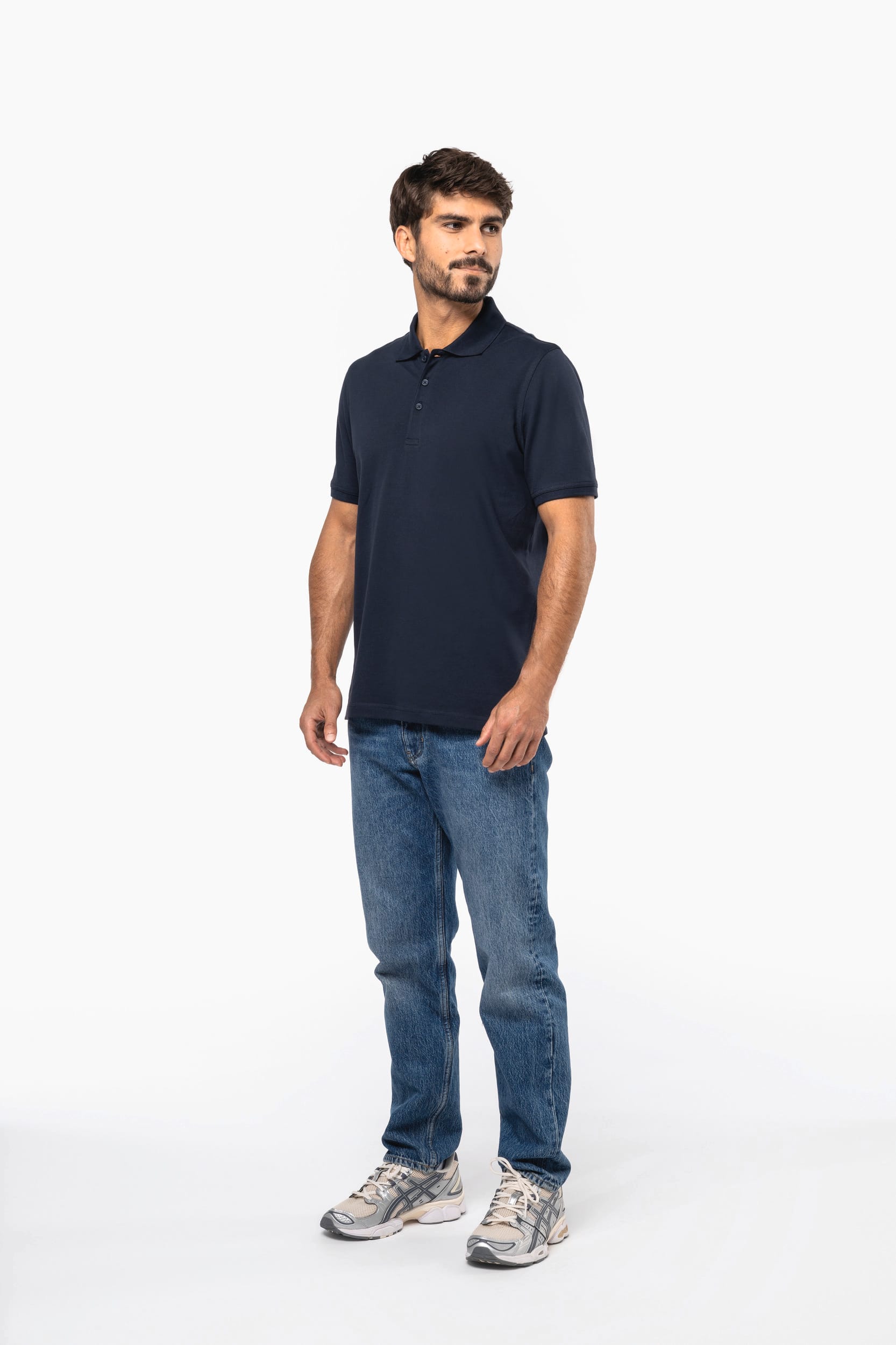 Polo de punto piqué manga corta hombre