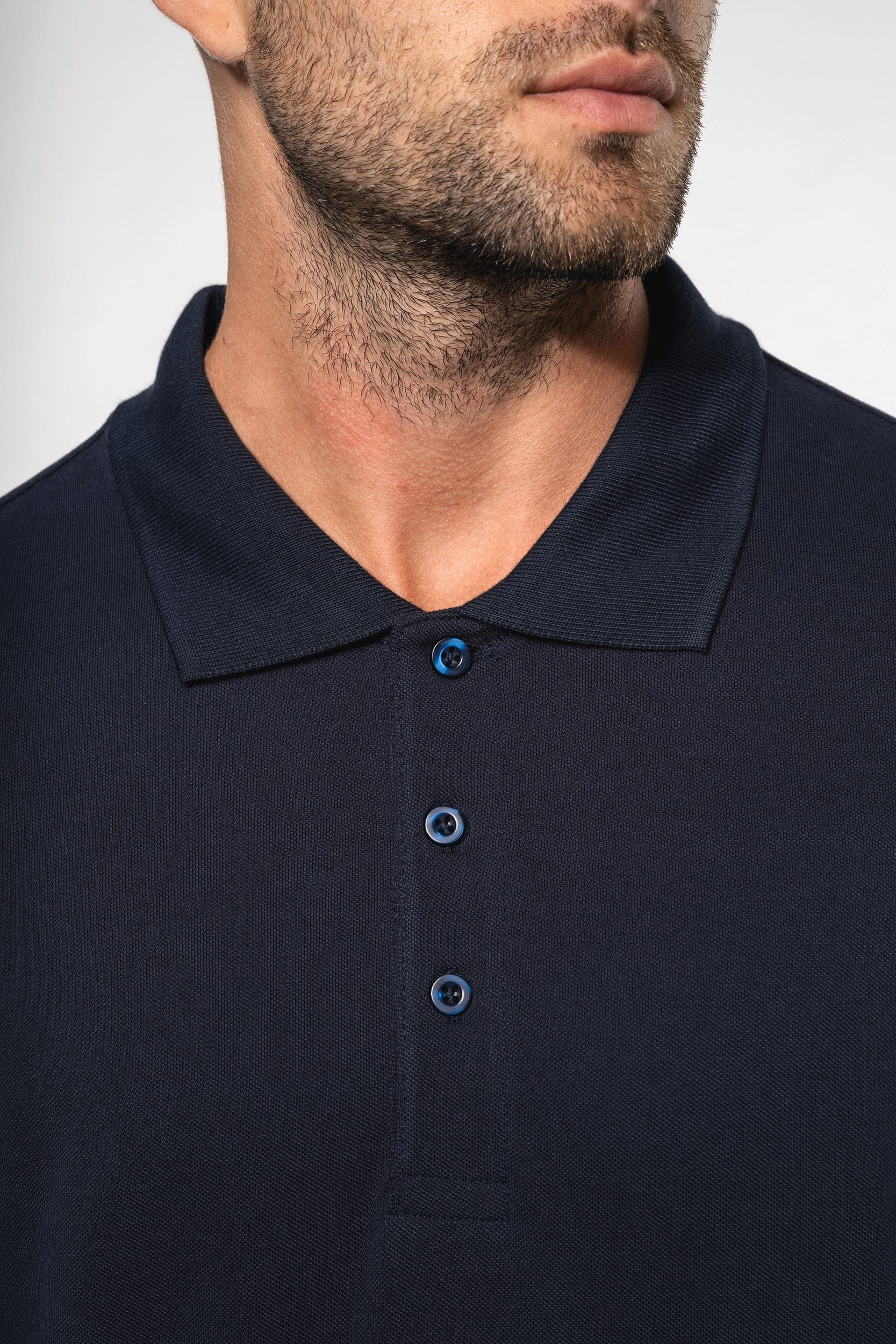 Polo piqué manches longues homme - Image 3