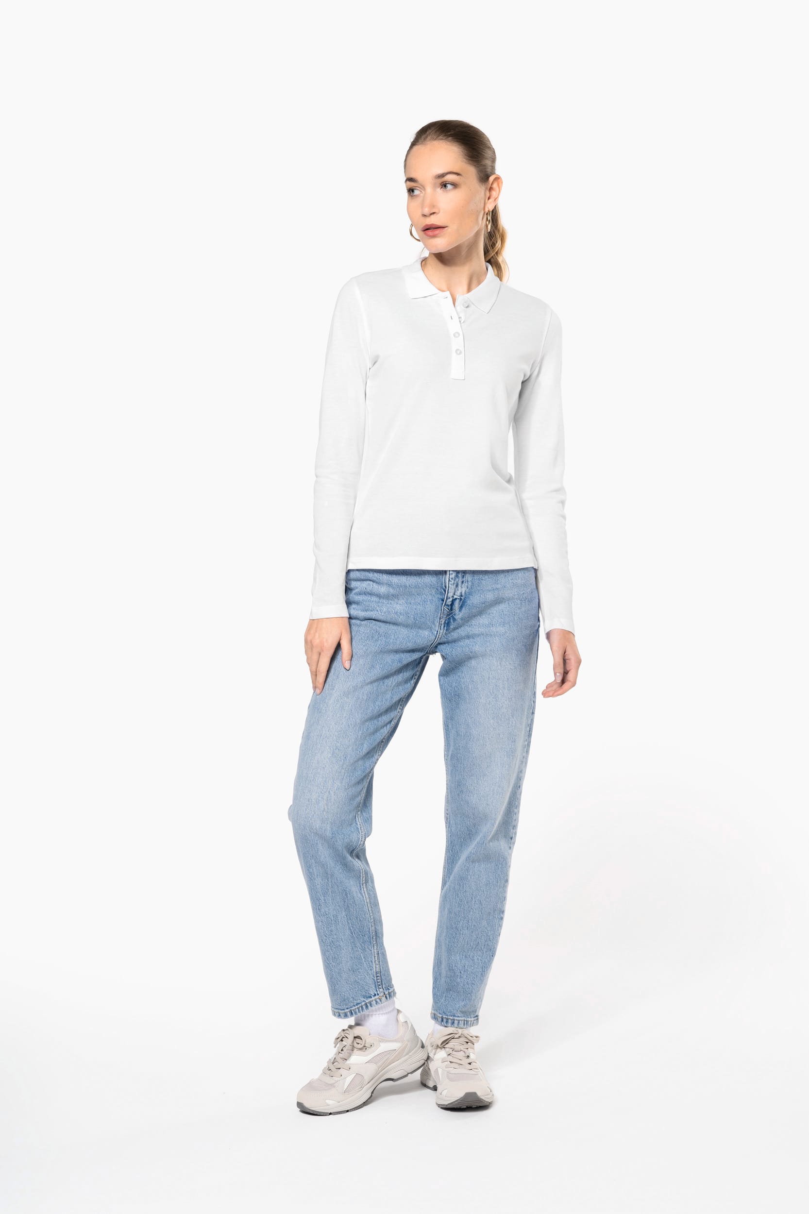 Polo piqué manches longues femme - Image 6