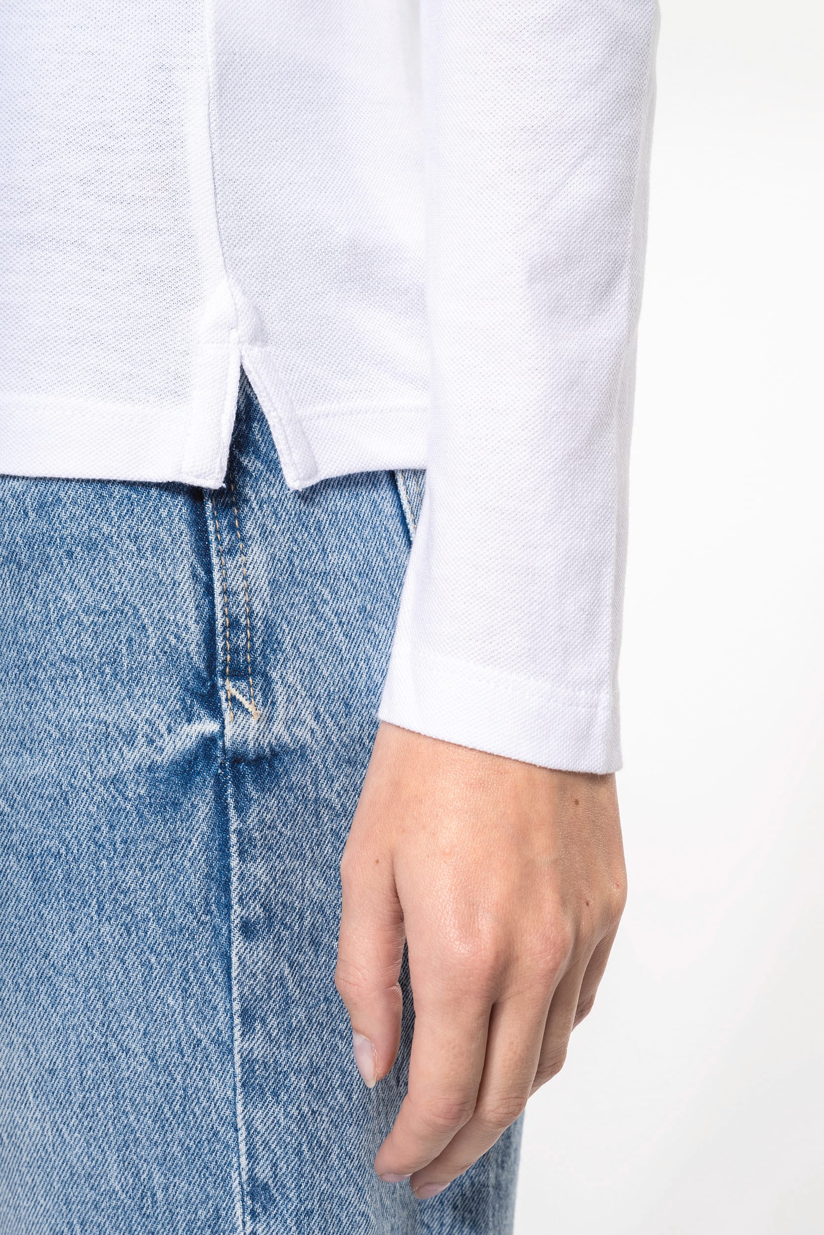 Polo piqué manches longues femme - Image 4