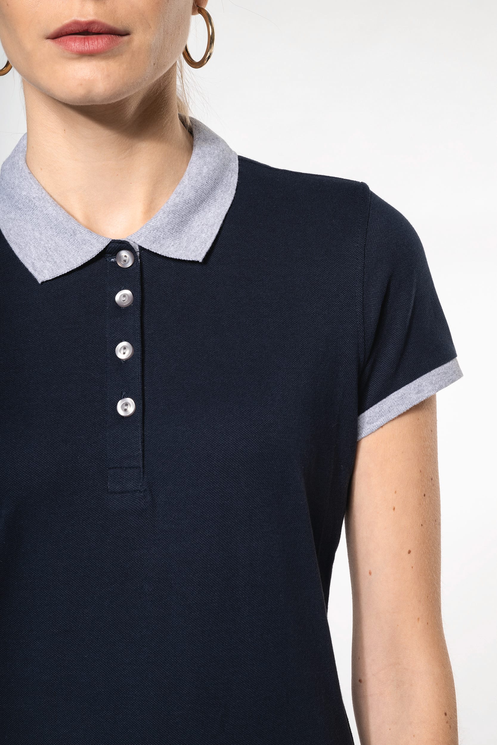Ladies' two-tone piqué polo shirt - Kariban