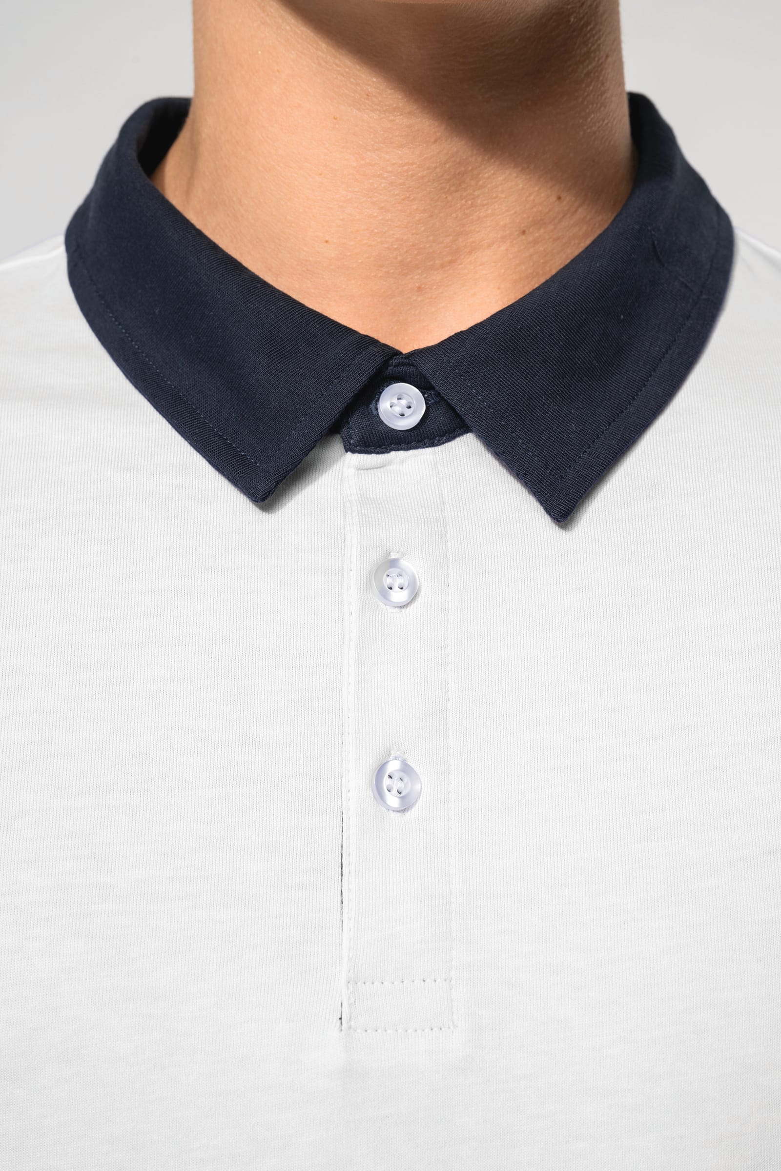 Tweekleurige herenpolo jersey