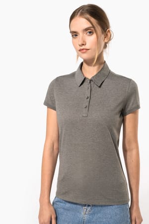 Damespolo korte mouwen van jersey