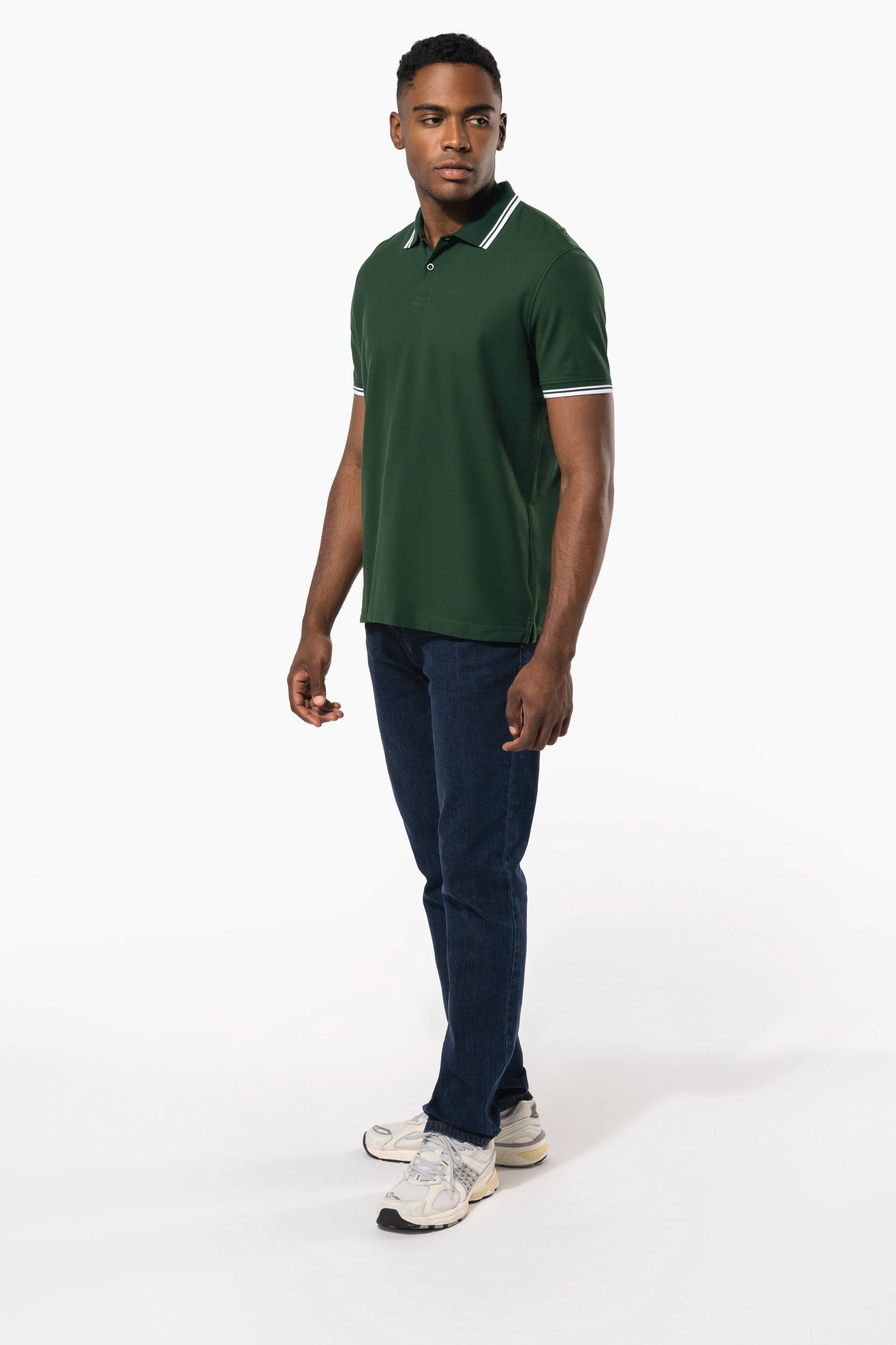 Polo homme manches courtes à liserés contrastés - Image 8