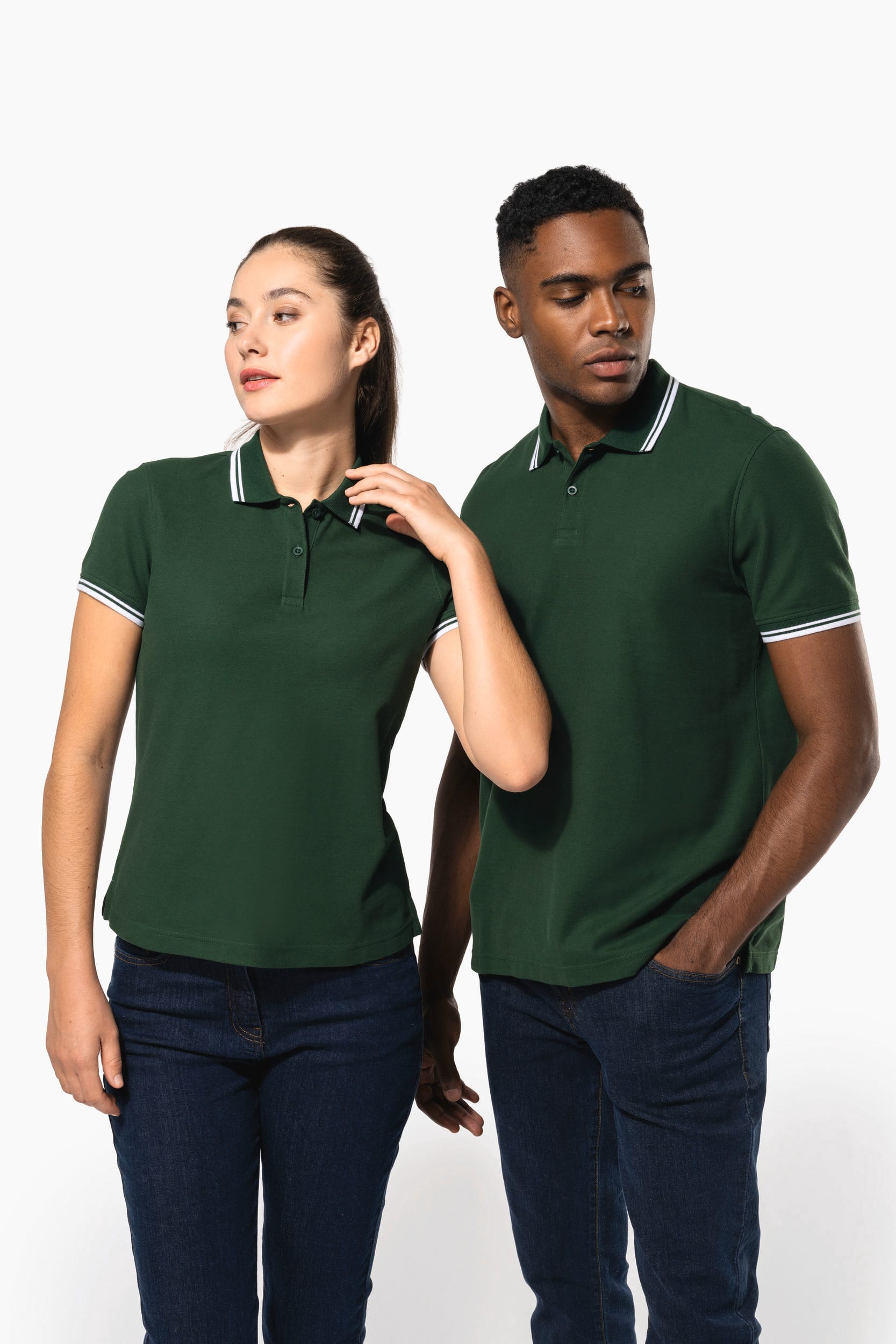 Polo femme manches courtes à liserés contrastés - Image 13