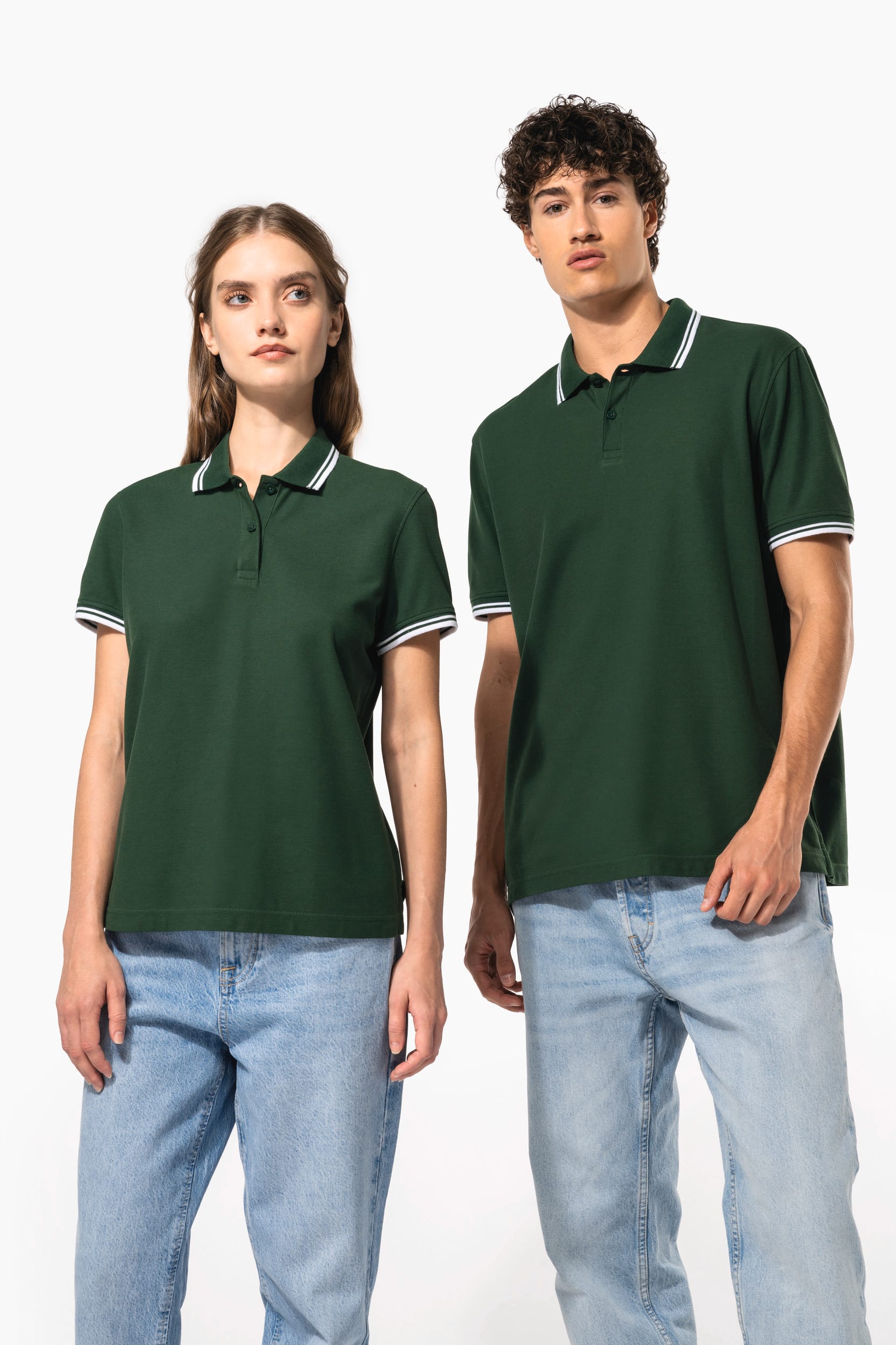 Polo femme manches courtes à liserés contrastés - Image 9