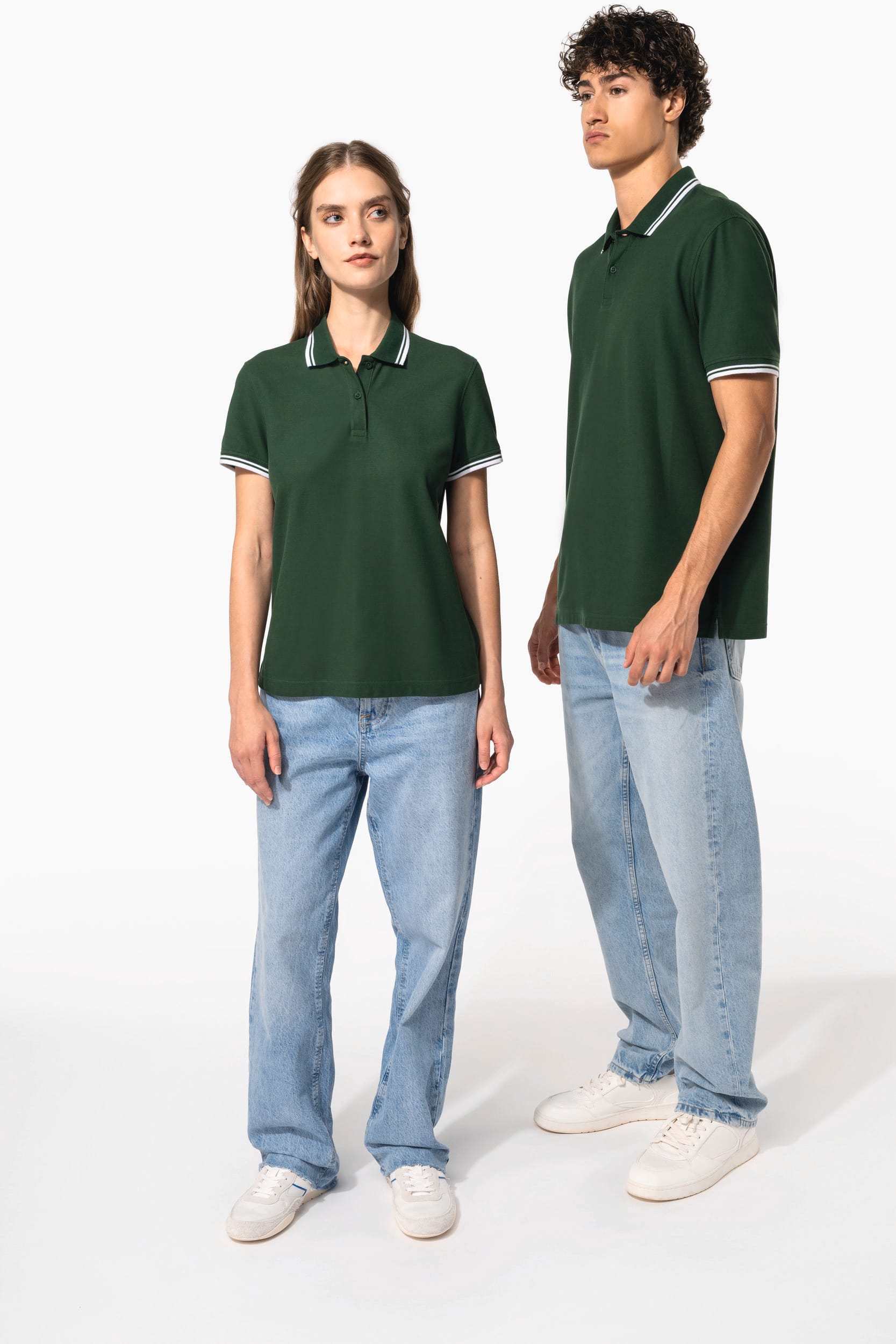 Polo femme manches courtes à liserés contrastés - Image 16