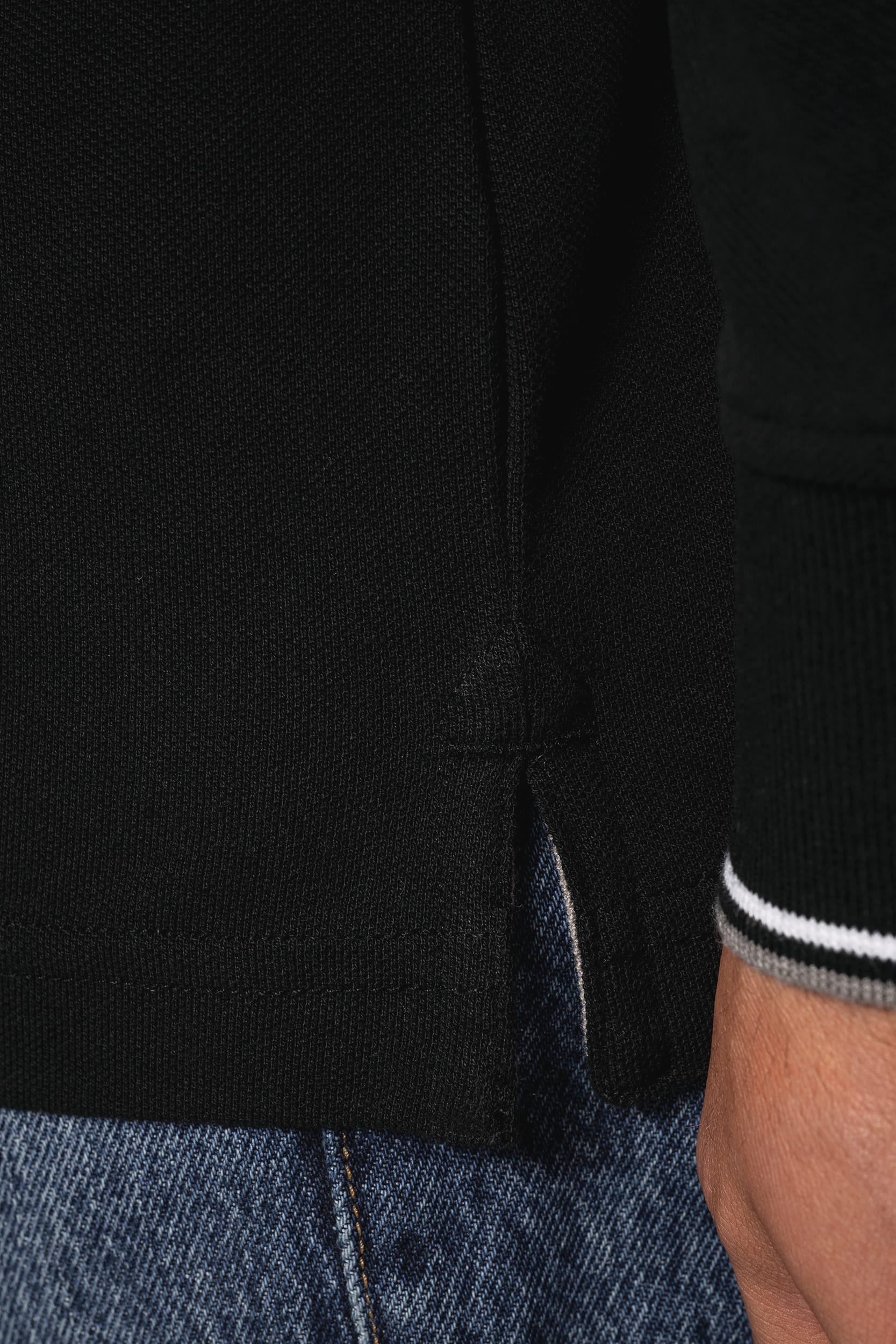 Polo maille piquée manches longues homme - Image 5