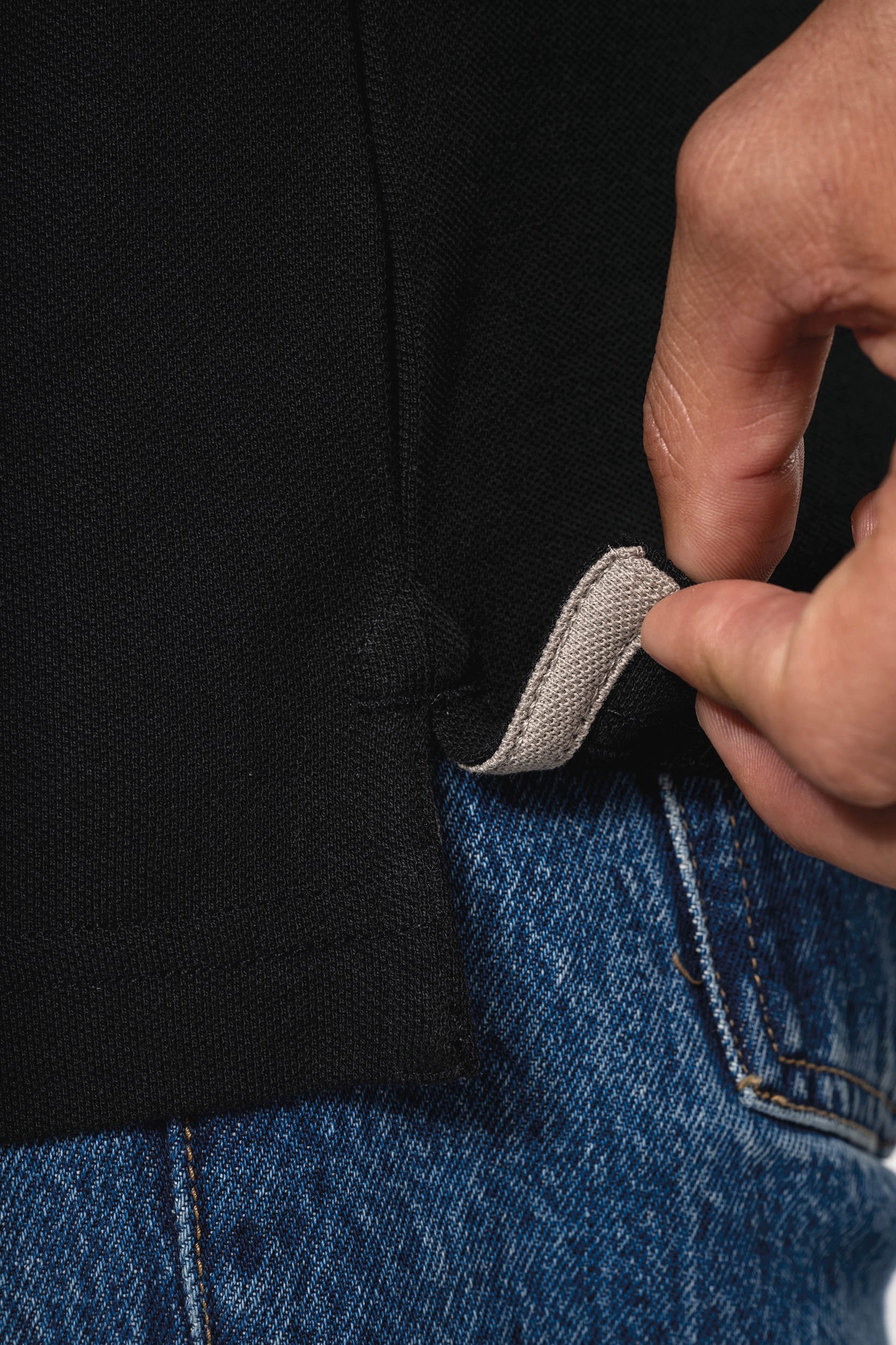 Polo maille piquée manches longues homme - Image 6