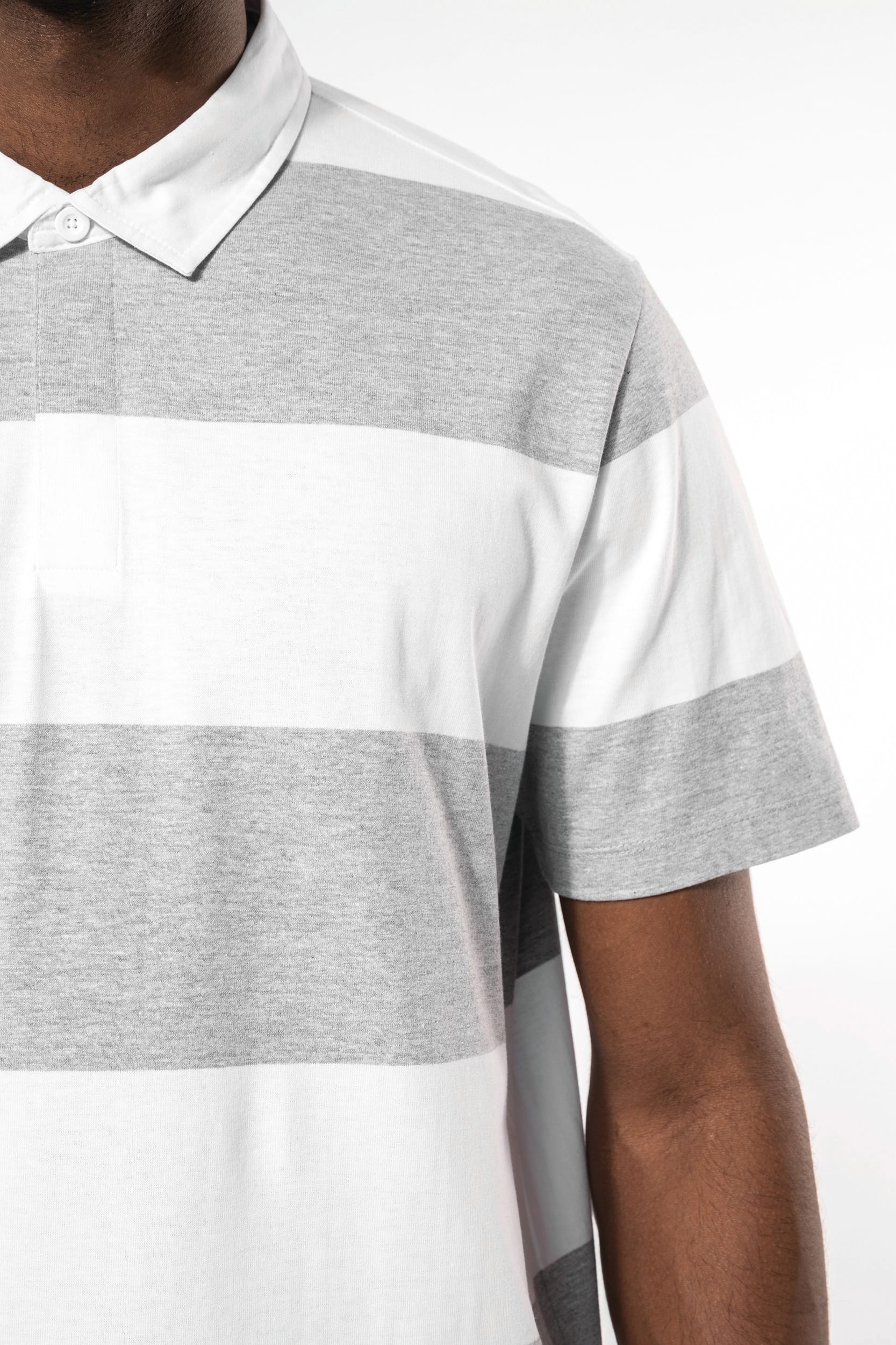 Polo rugby rayé manches courtes unisexe - Image 7