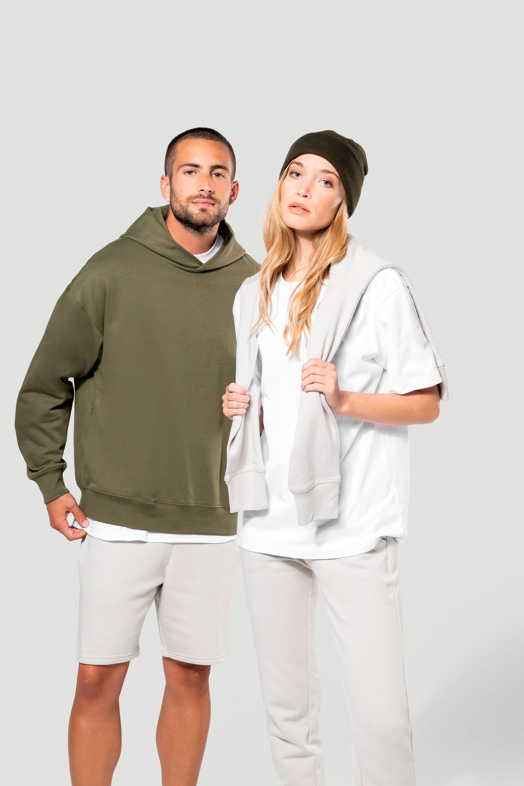 Sweatshirt à capuche molleton oversize unisexe