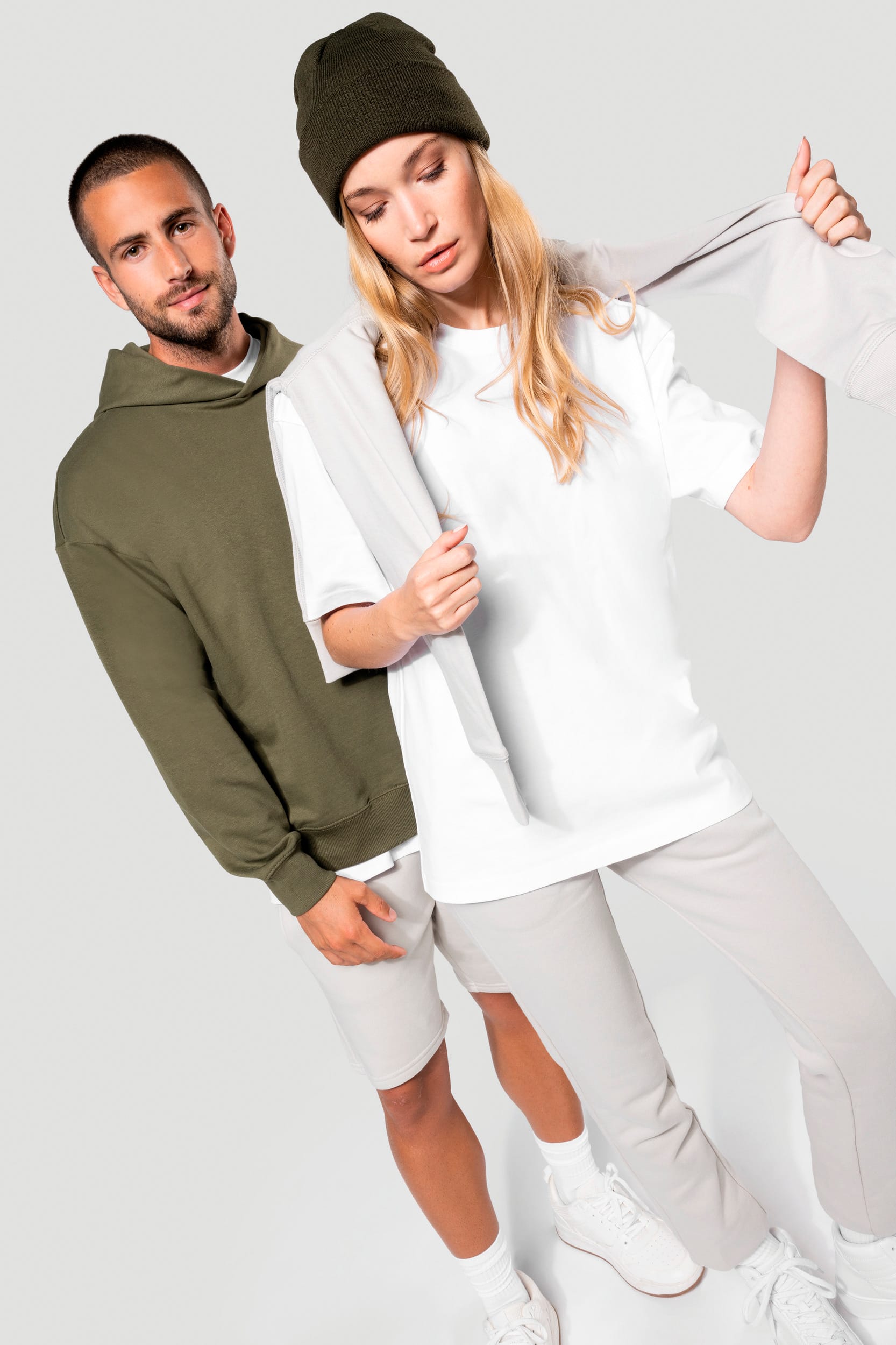 Sweatshirt à capuche molleton oversize unisexe