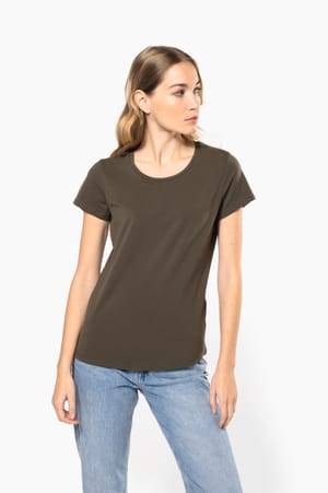 Dames-T-shirt ronde hals korte mouwen