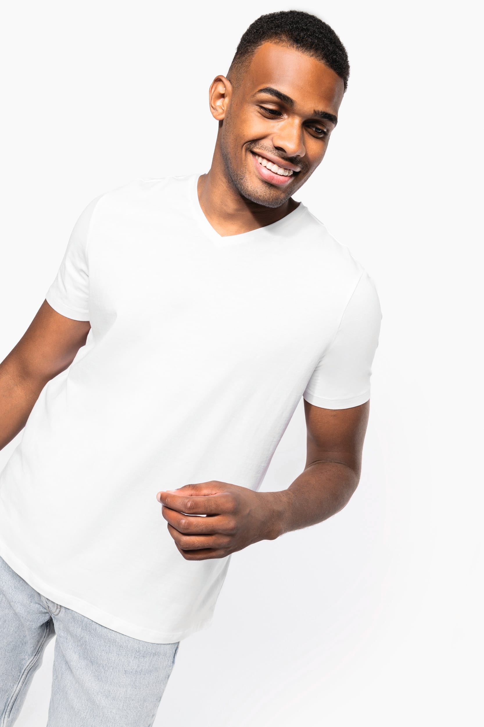 Tee shirt manche courte homme col v 2025