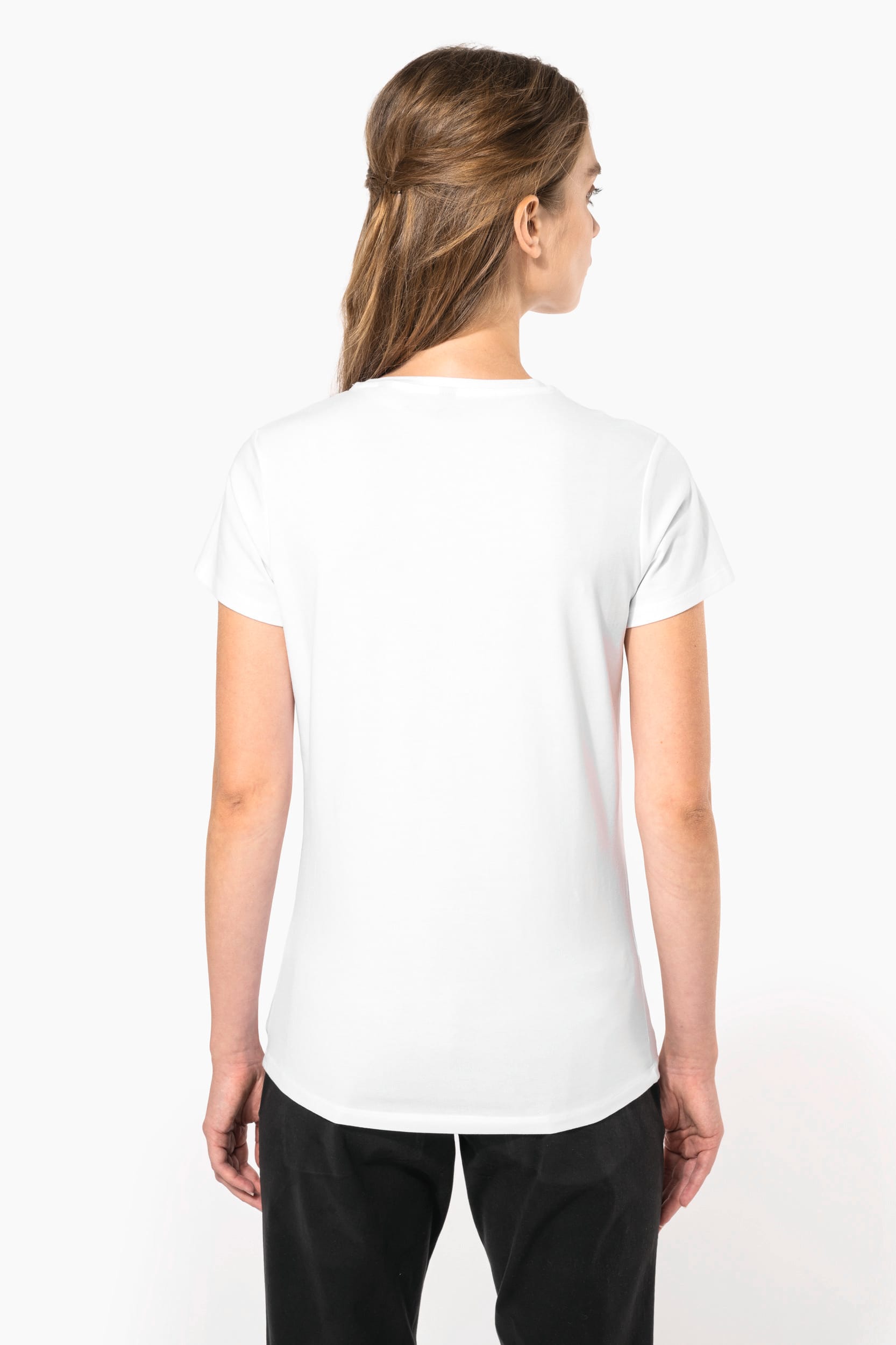 T-shirt col V manches courtes femme - Image 2