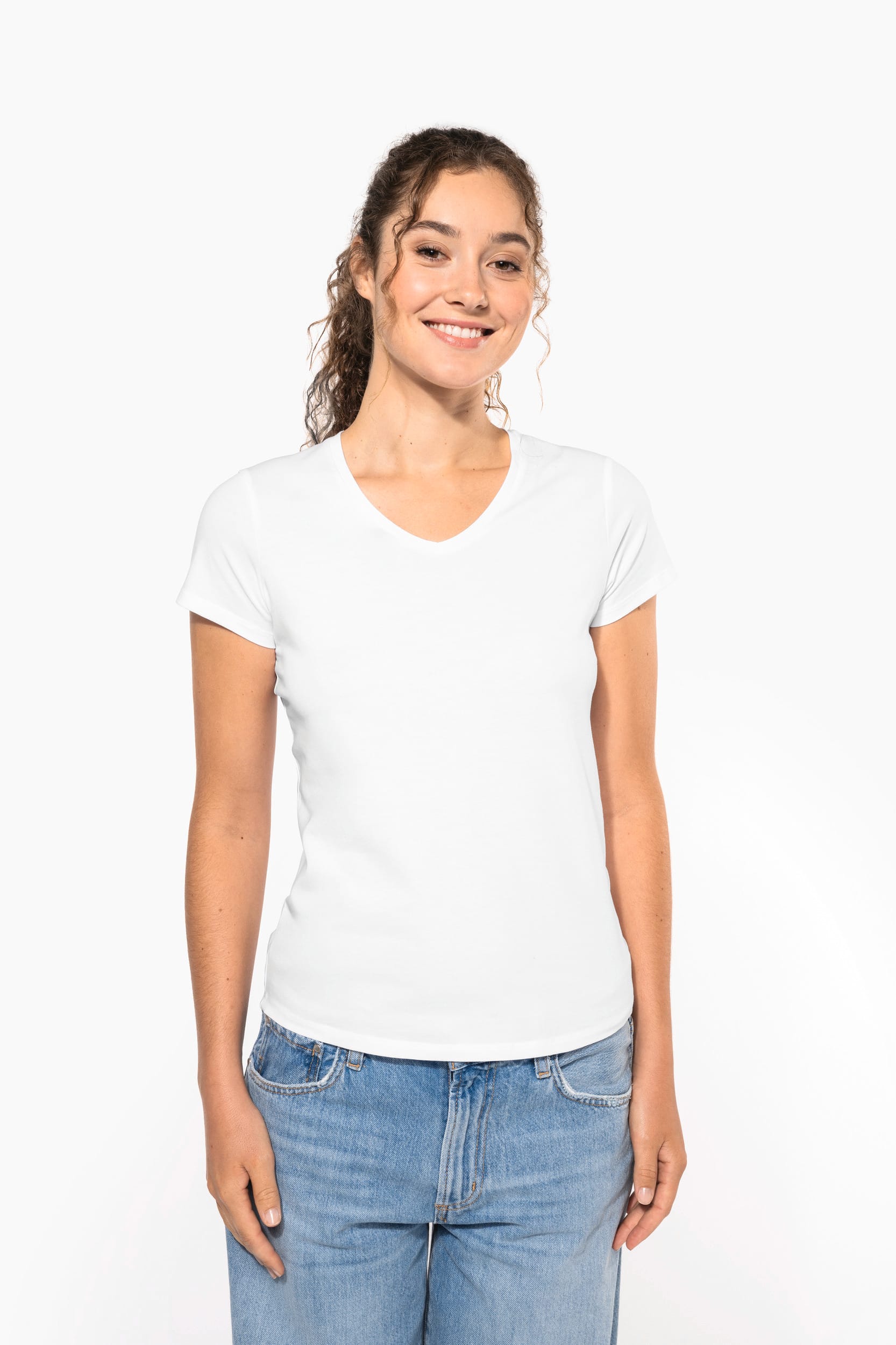 T-shirt col V manches courtes femme - Image 16