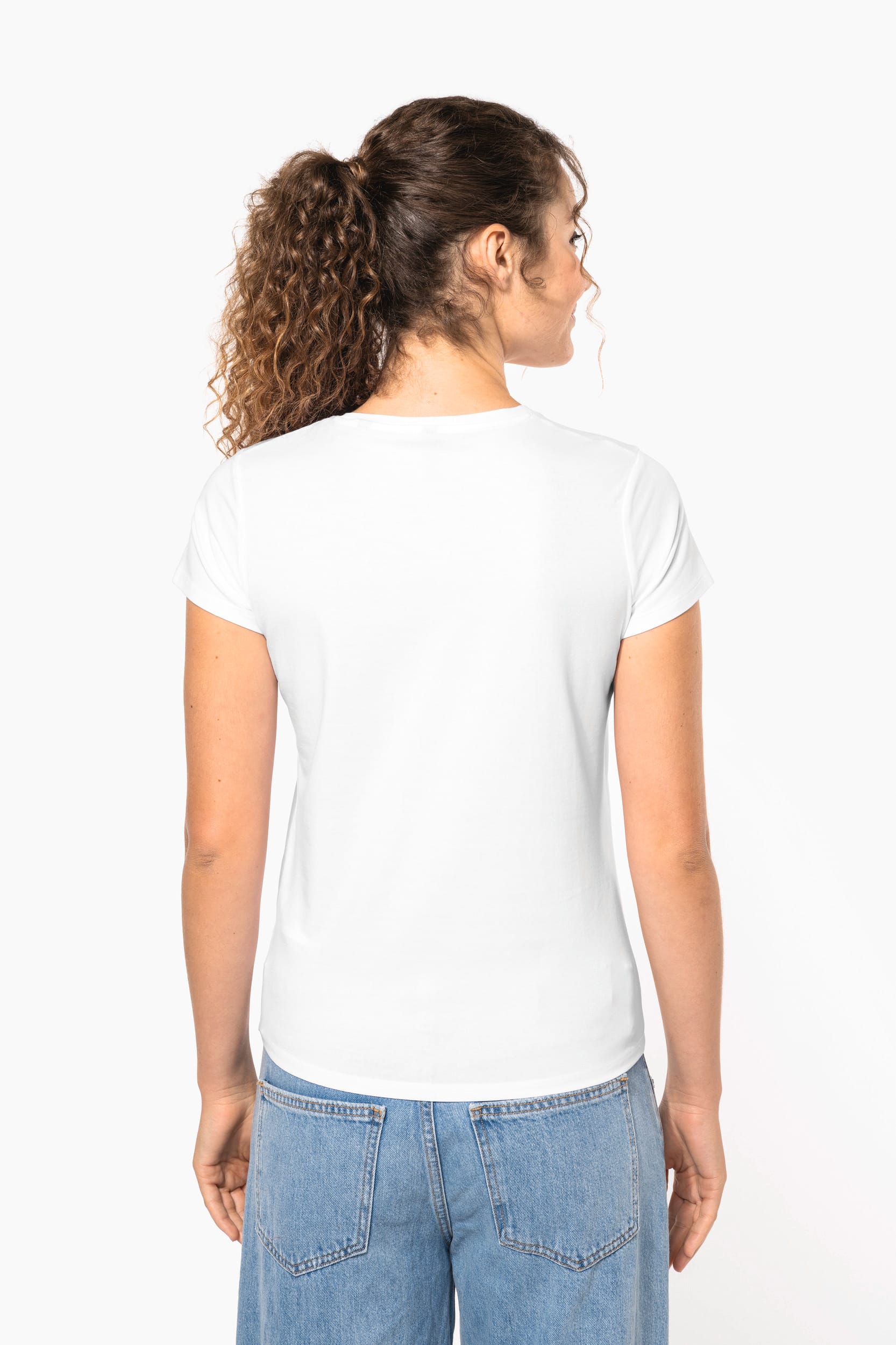 T-shirt col V manches courtes femme - Image 17